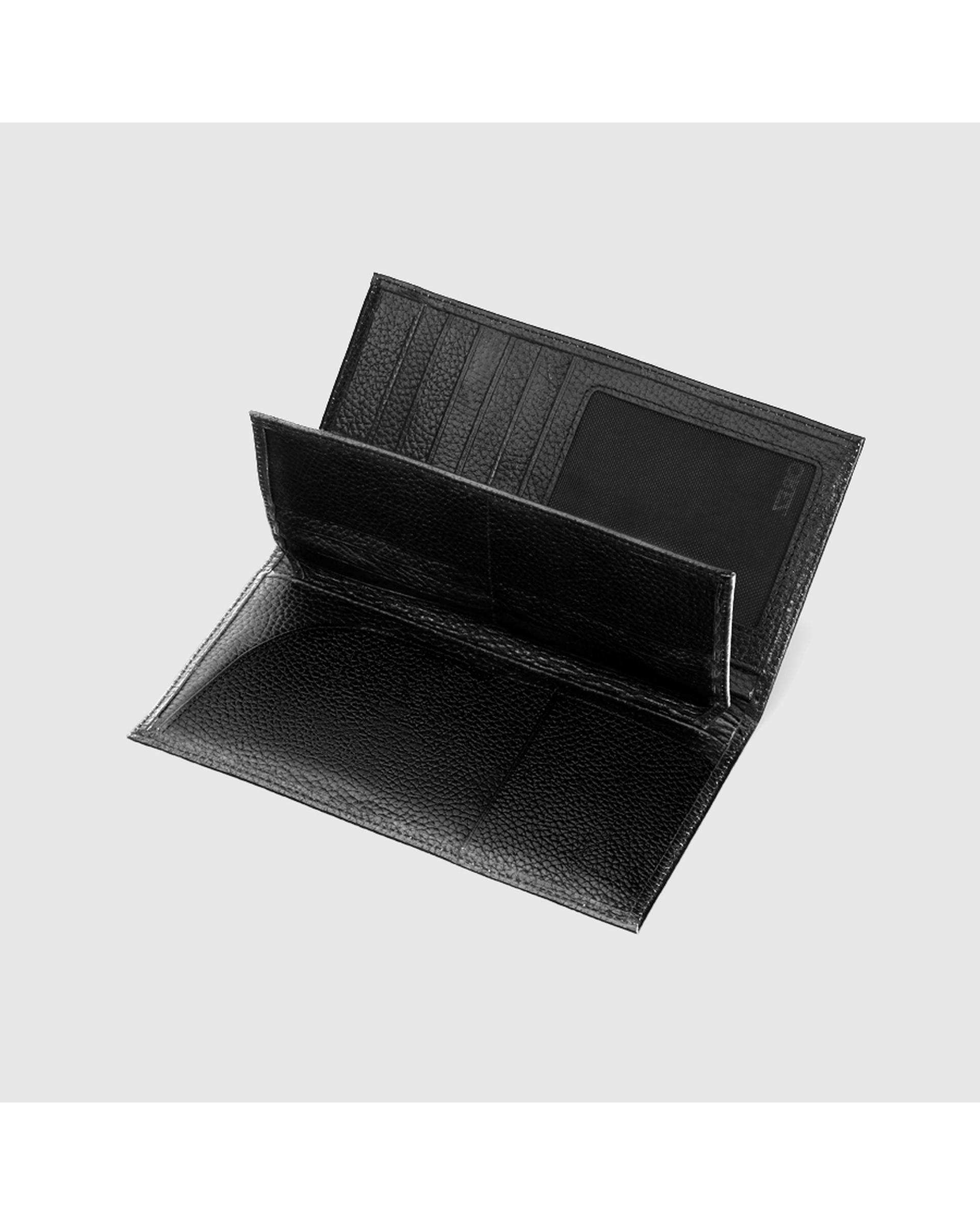 کیف پول چرم طبیعی مردانه فلوتر مشکی اورز Orez مدل PORTOکد WAB108