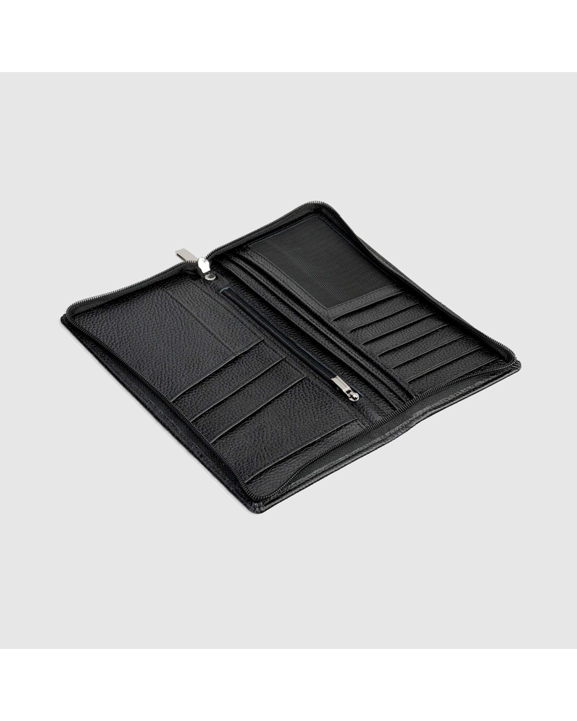 کیف پول چرم طبیعی مردانه فلوتر مشکی اورز Orez مدل RAVENکد BDH109