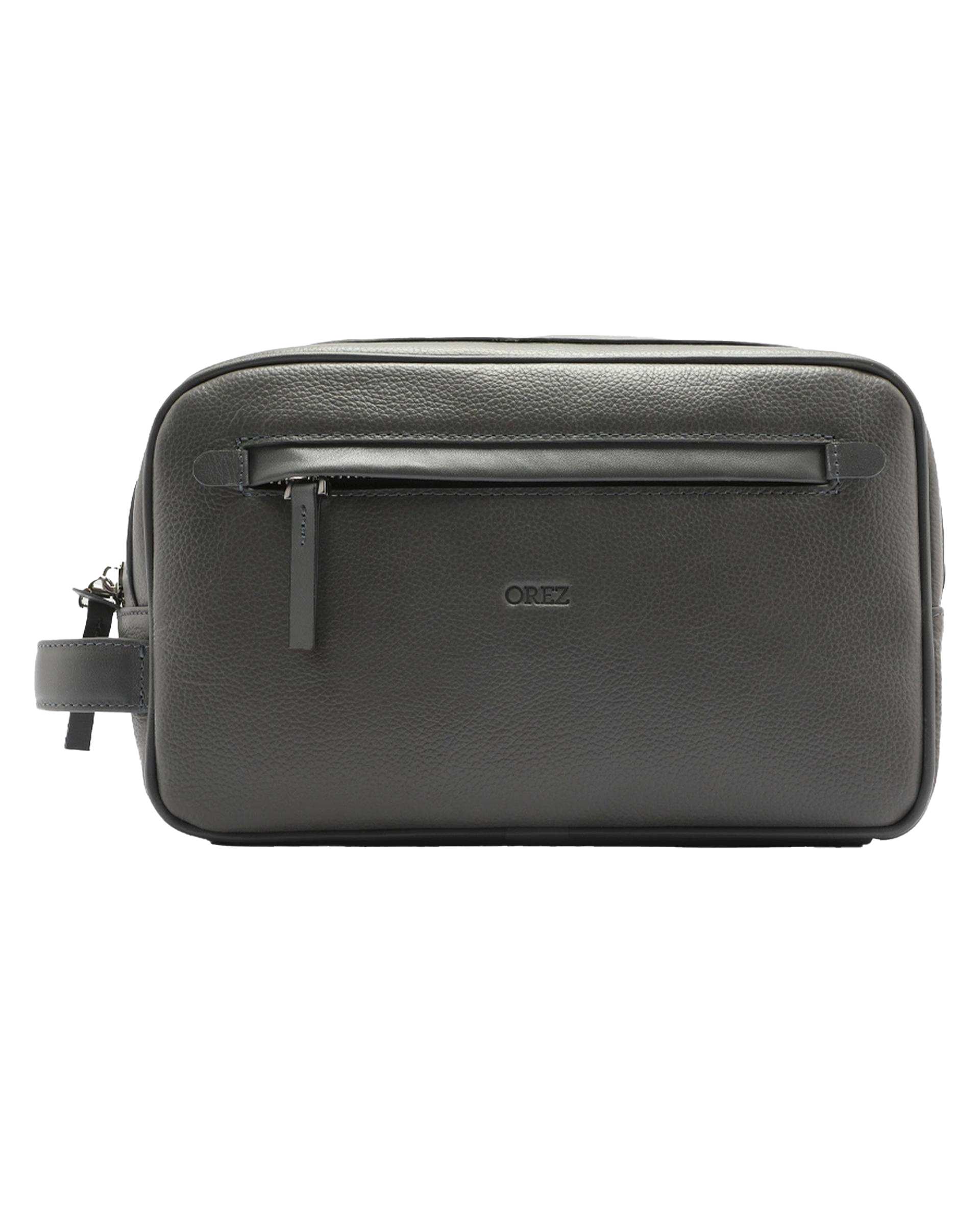 کیف دستی چرم طبیعی مردانه فلوتر طوسی اورز Orez مدل ROBBکد COM104