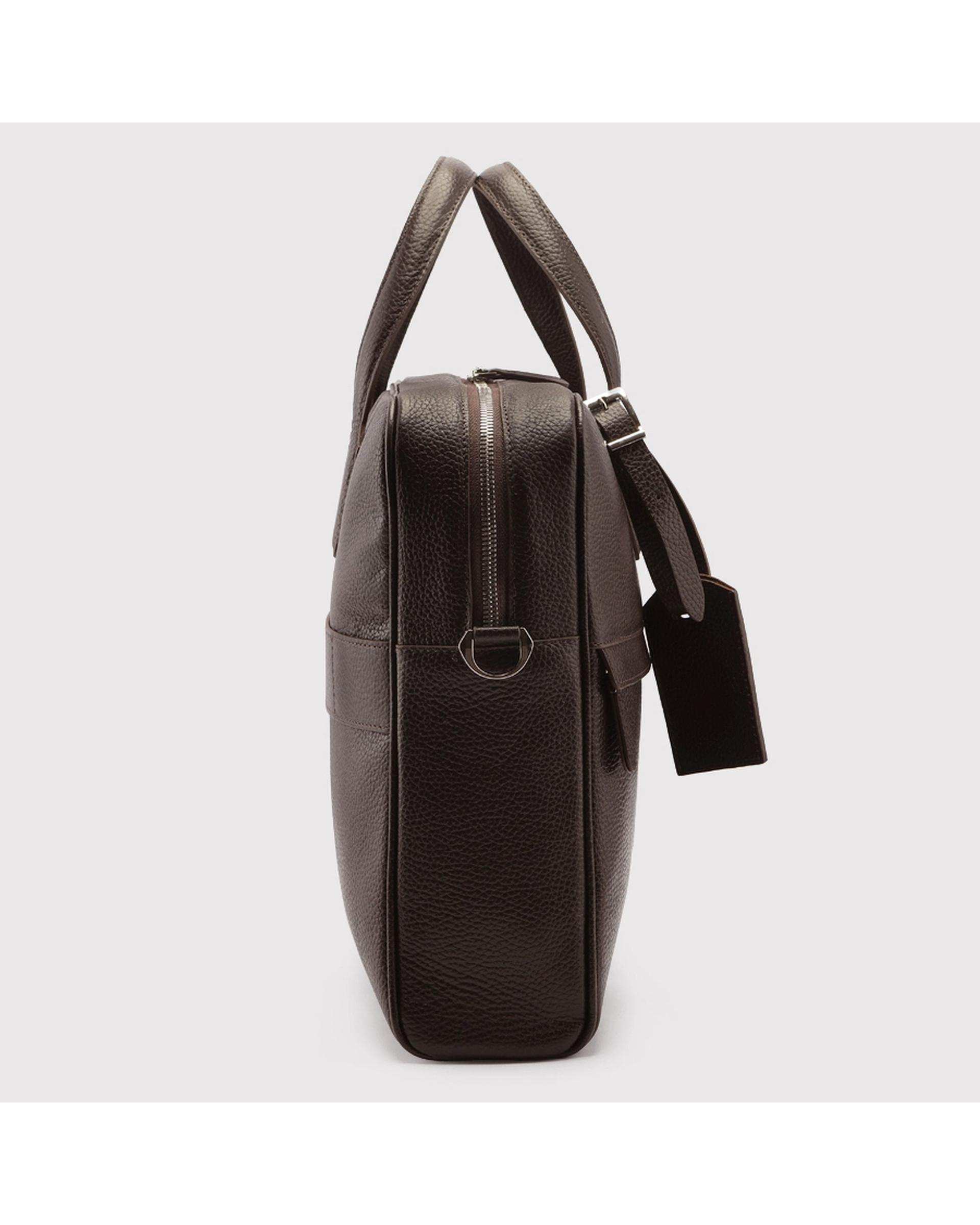 کیف اداری چرم طبیعی مردانه فلوتر قهوه ای اورز Orez مدل STOCKHOLMکد BMB128