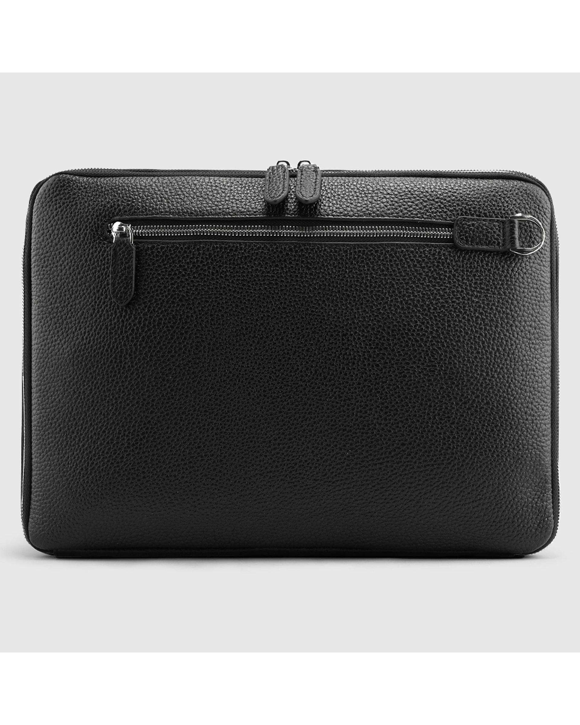 کیف فولدر چرم طبیعی فلوتر مشکی اورز Orez مدل VALENCIAکد LDF110