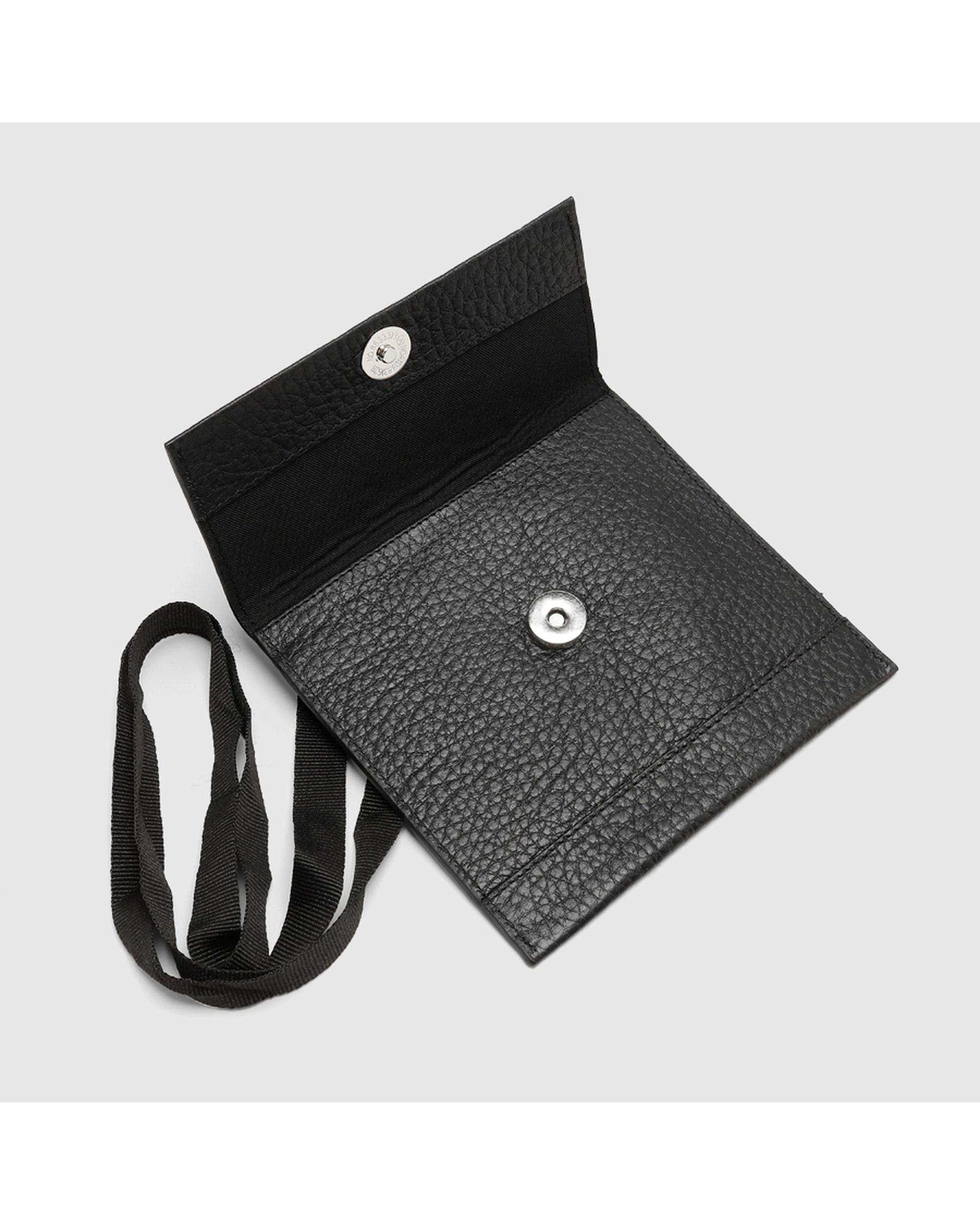 کیف گردنی چرم طبیعی فلوتر چاپی 27 (فلوتر درشت) مشکی اورز Orez مدل MARKOکد LNB103