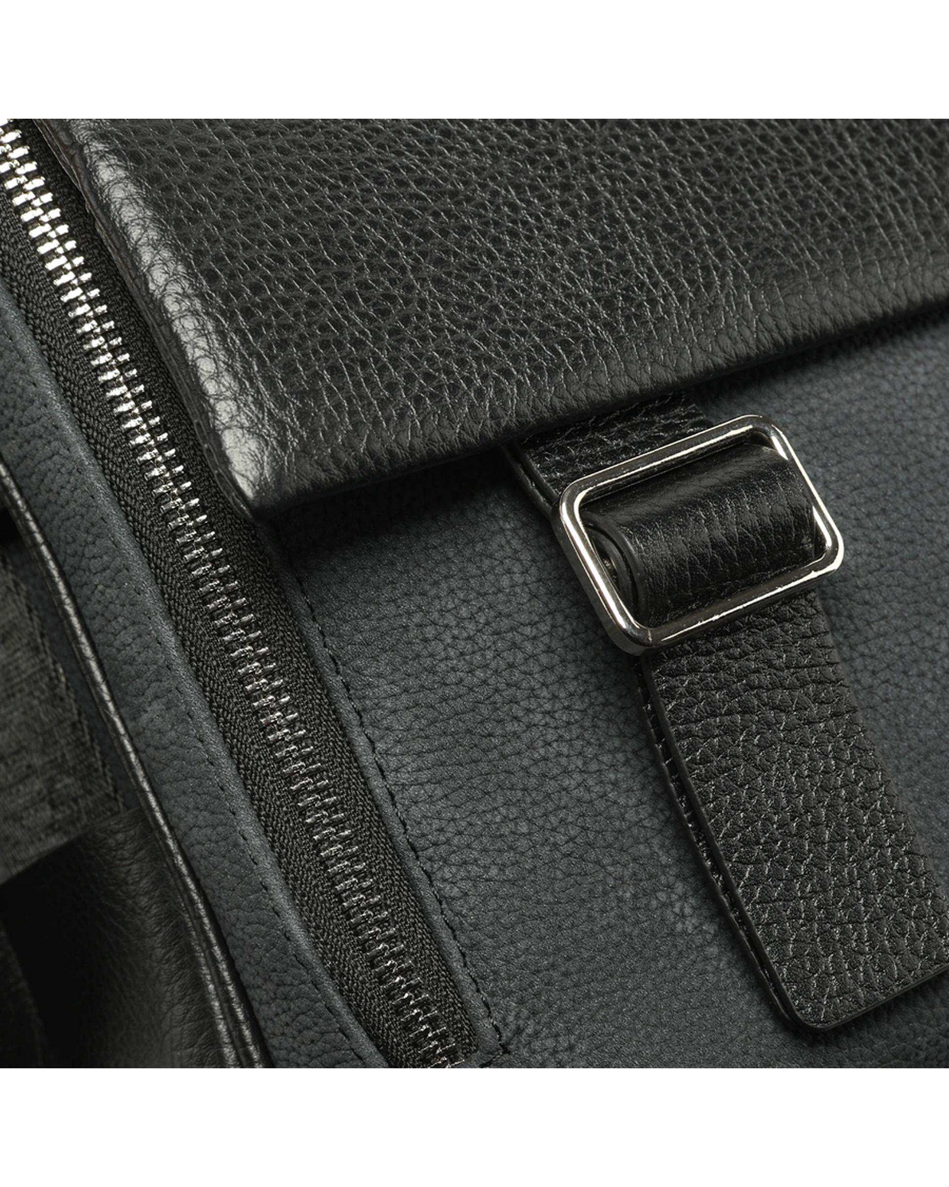 کراس بادی چرم  مردانه فلوتر حریر مشکی دودی اورز Orez مدل MANCHESTERکد CMB115