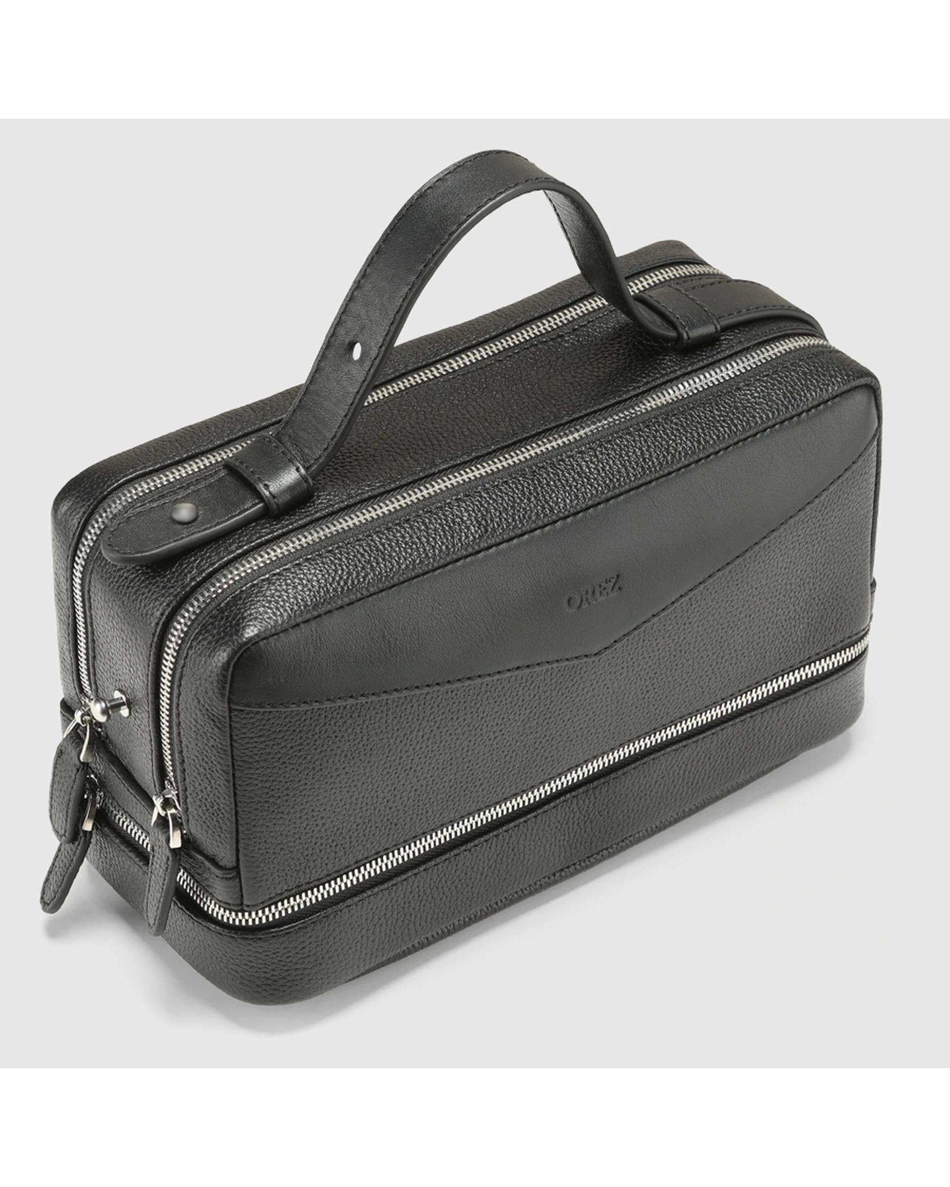 کیف کمری چرم طبیعی مردانه فلوتر ناپا میلینگ مشکی اورز Orez مدل LENNOXکد COM102