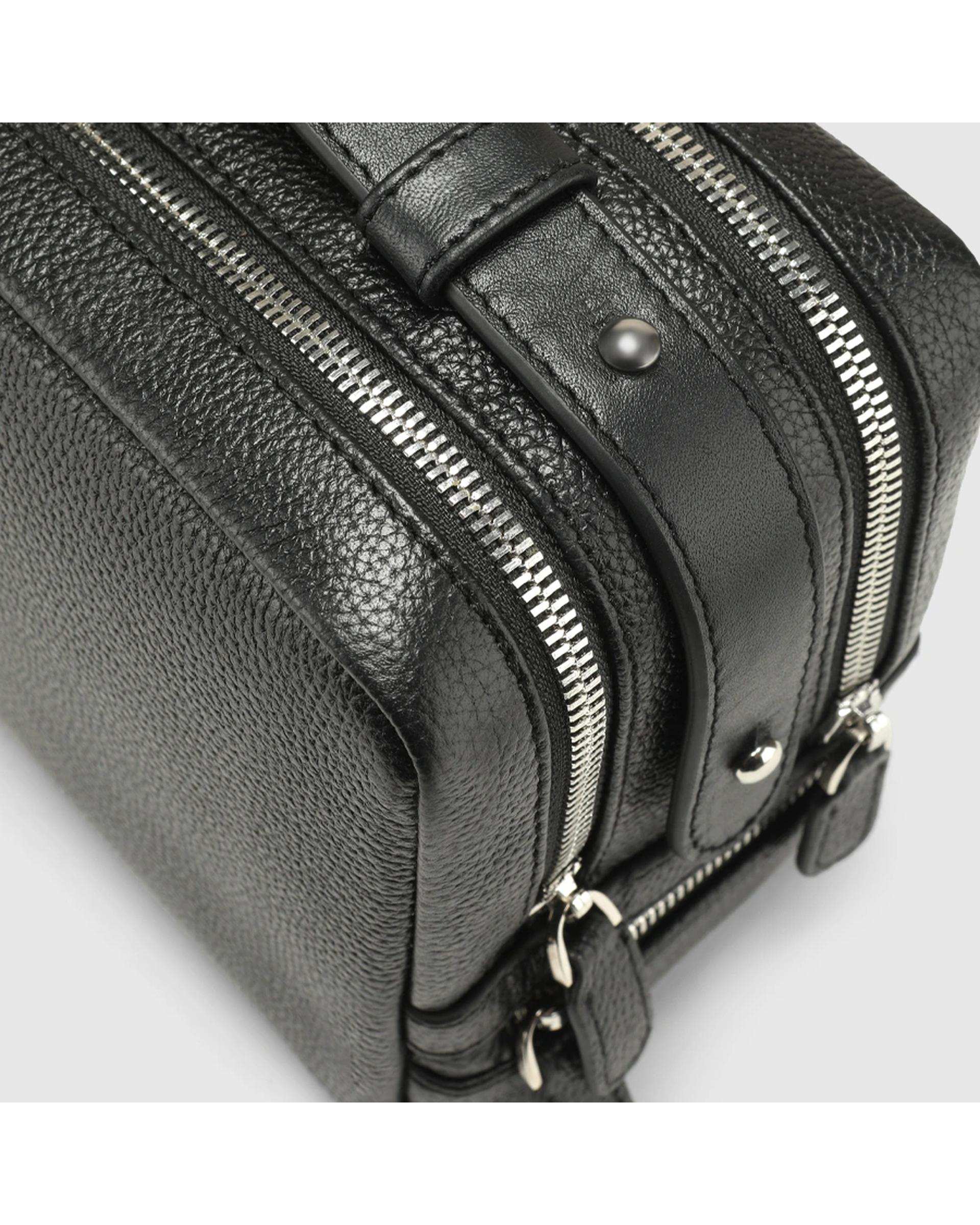 کیف کمری چرم طبیعی مردانه فلوتر ناپا میلینگ مشکی اورز Orez مدل LENNOXکد COM102