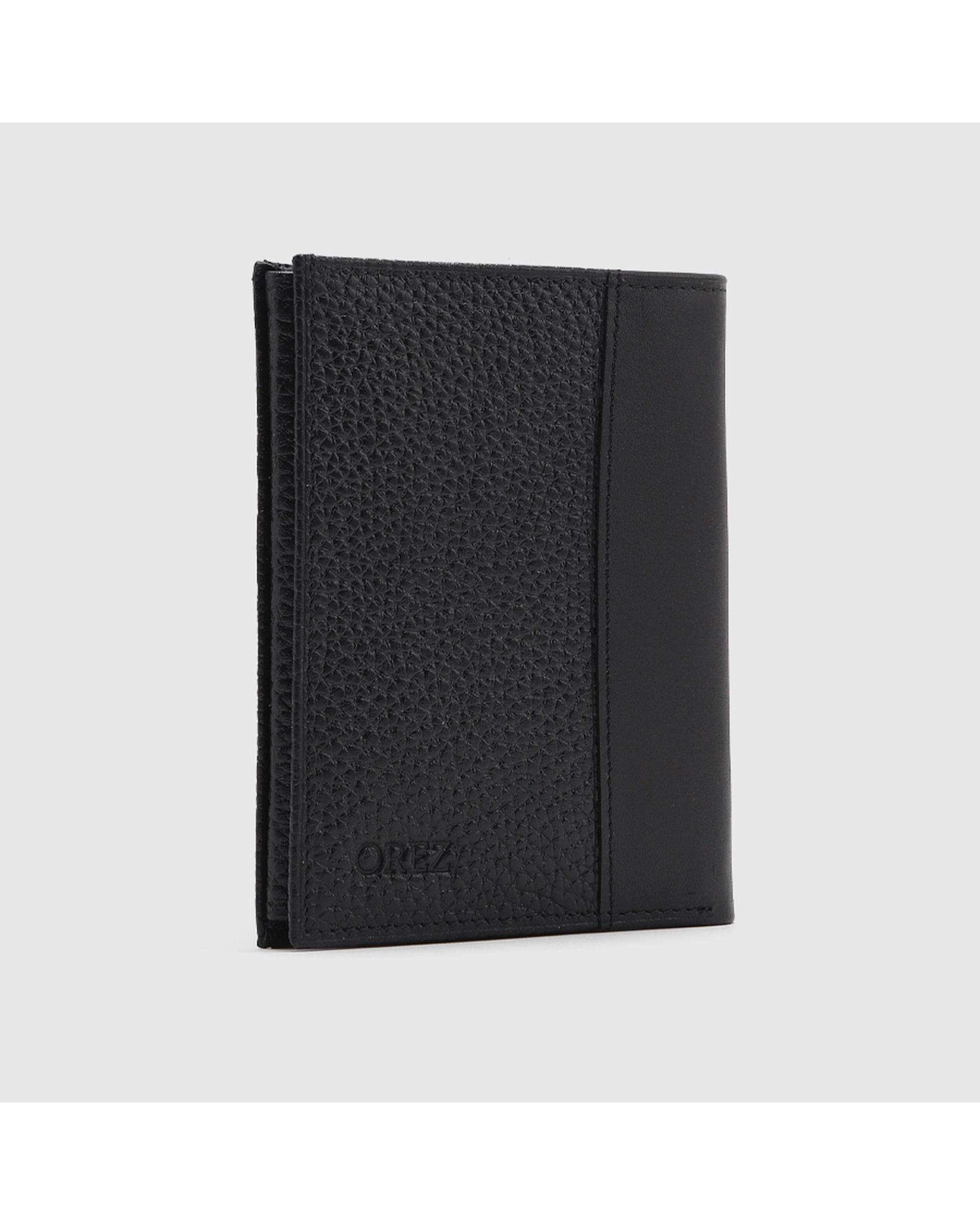 کیف پول چرم طبیعی فلوتر ناپا میلینگ مشکی اورز Orez مدل NEVADAکد BFB116