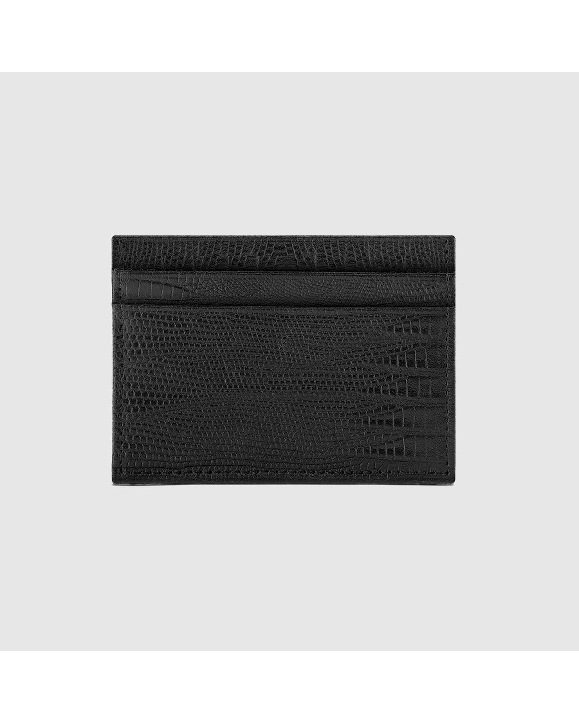 جاکارتی چرم طبیعی لیزارد مشکی اورز Orez مدل COLEکد BCF119