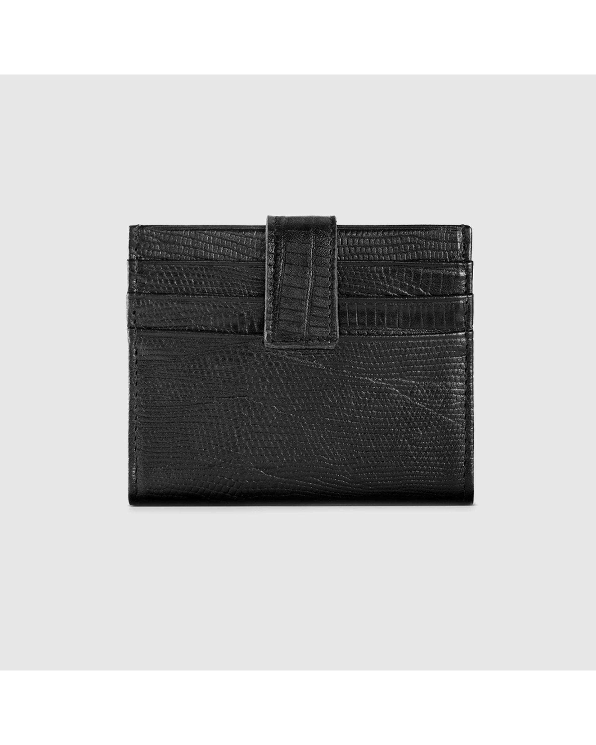 جاکارتی چرم طبیعی لیزارد مشکی اورز Orez مدل IVANکد BCF118