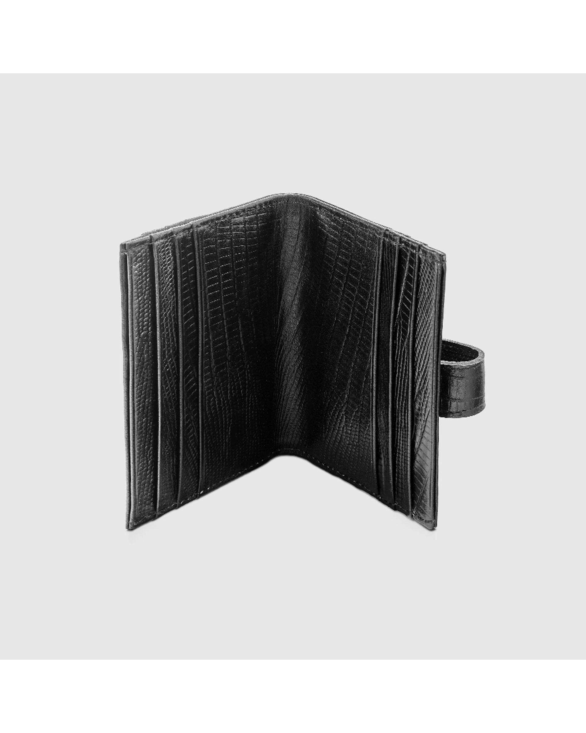 جاکارتی چرم طبیعی لیزارد مشکی اورز Orez مدل IVANکد BCF118