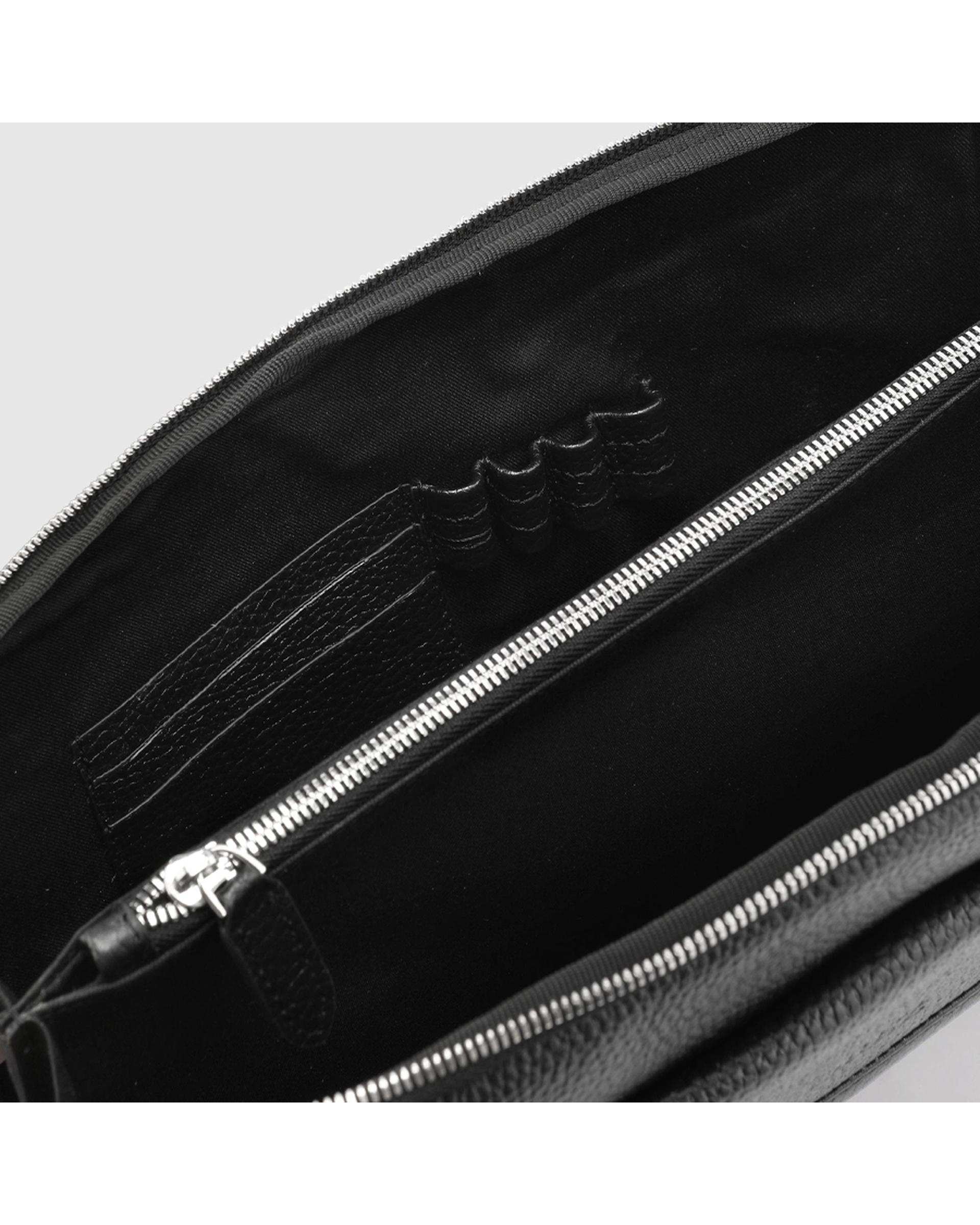 کیف فولدر چرم طبیعی لیزارد مشکی اورز Orez مدل VALENCIAکد LDF110