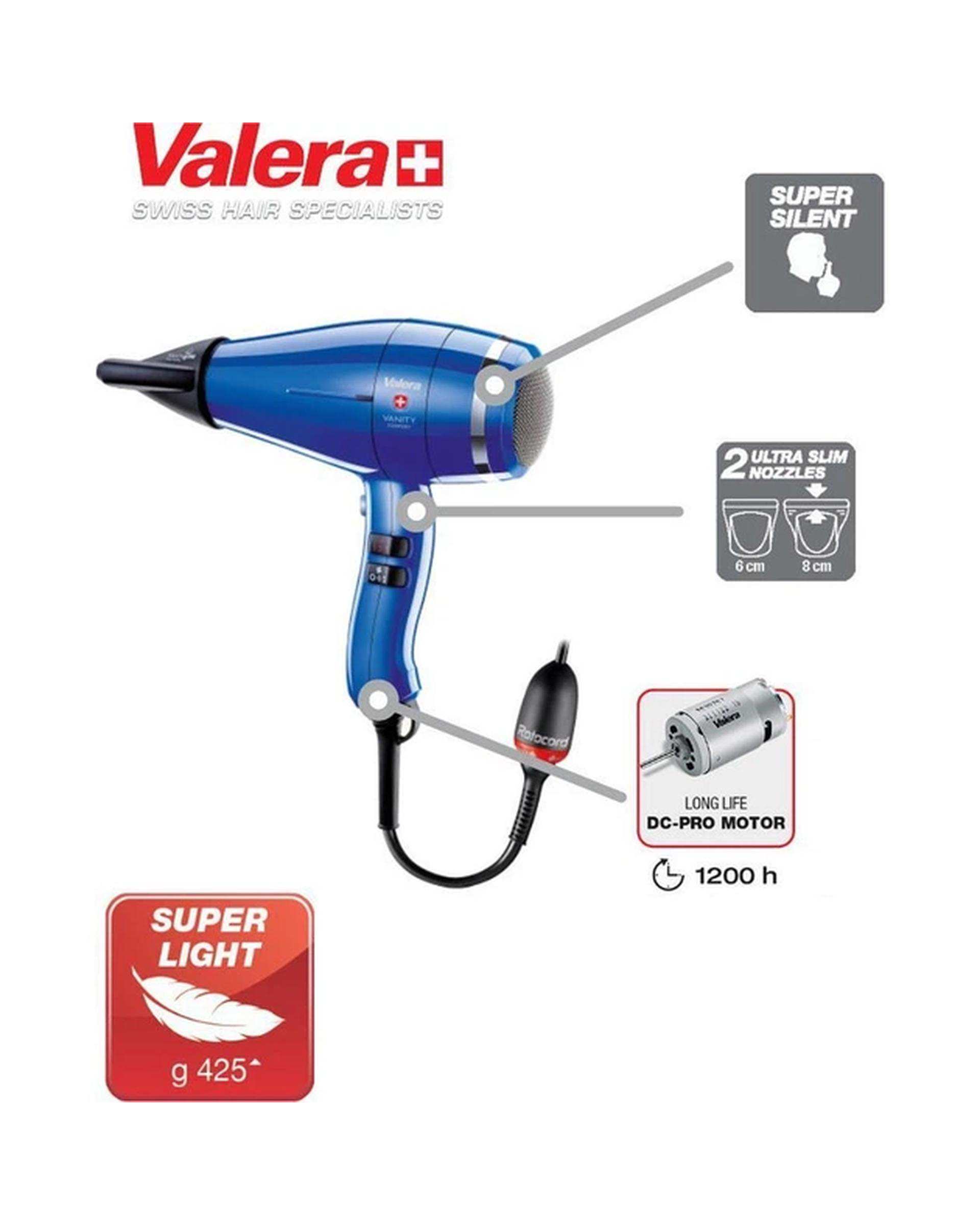 سشوار 2400 وات آبی والرا Valera مدل Vanity Performance Royal Blue