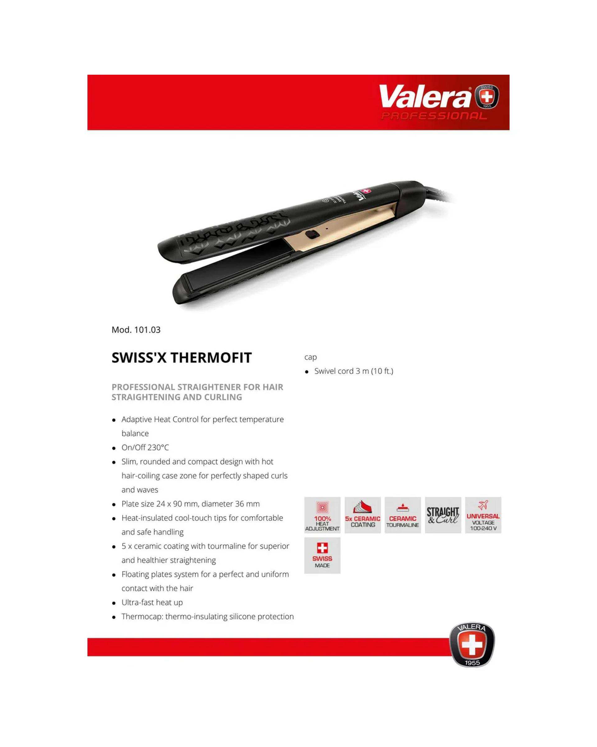 اتو مو والرا Valera مدل Swiss X ThermoFit