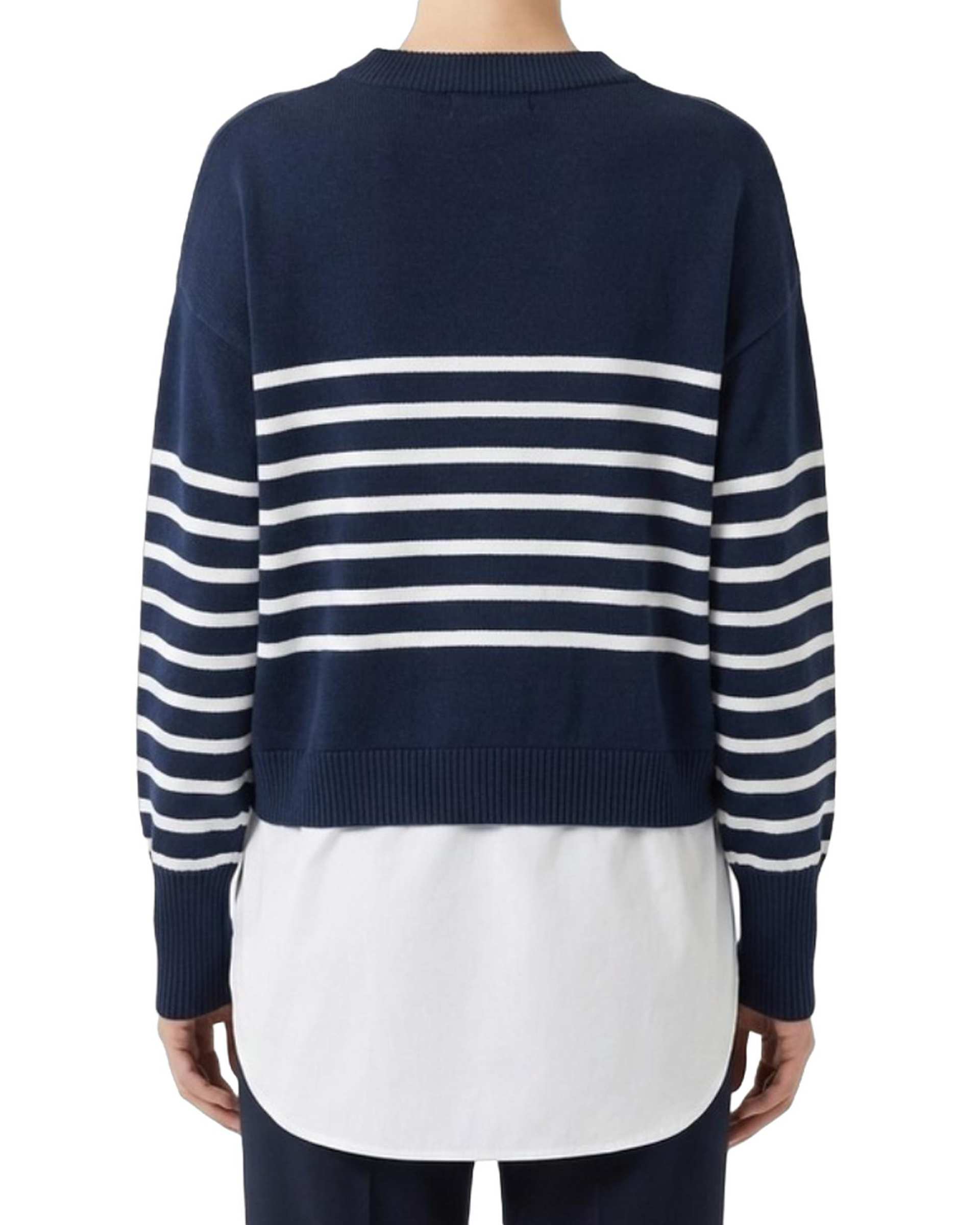 بلوز بافت زنانه سرمه ای سرژه Serge کد 225180