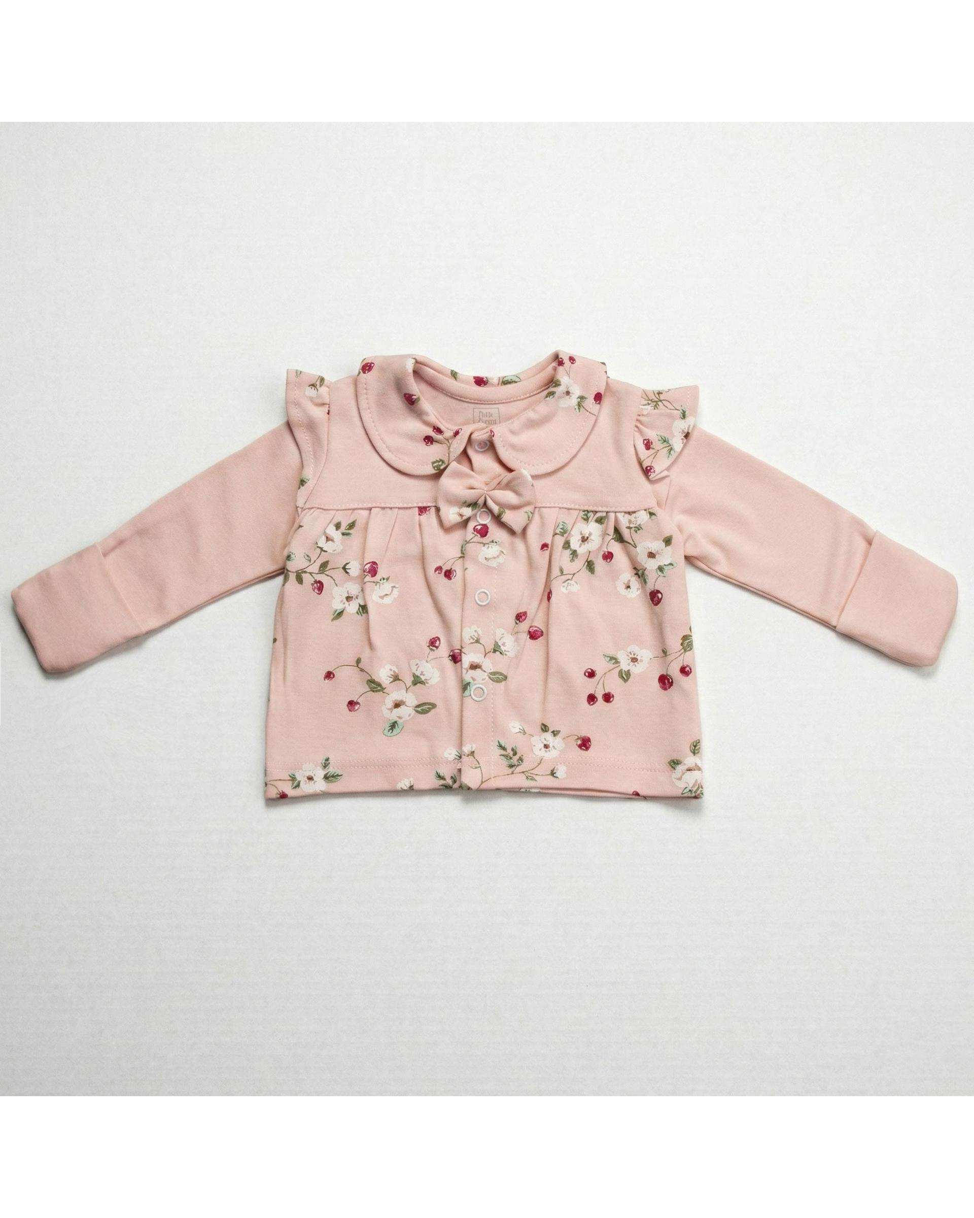 بلوز نوزادی دخترانه صورتی آدمک Adamak مدل توت فرنگی کد 3936001