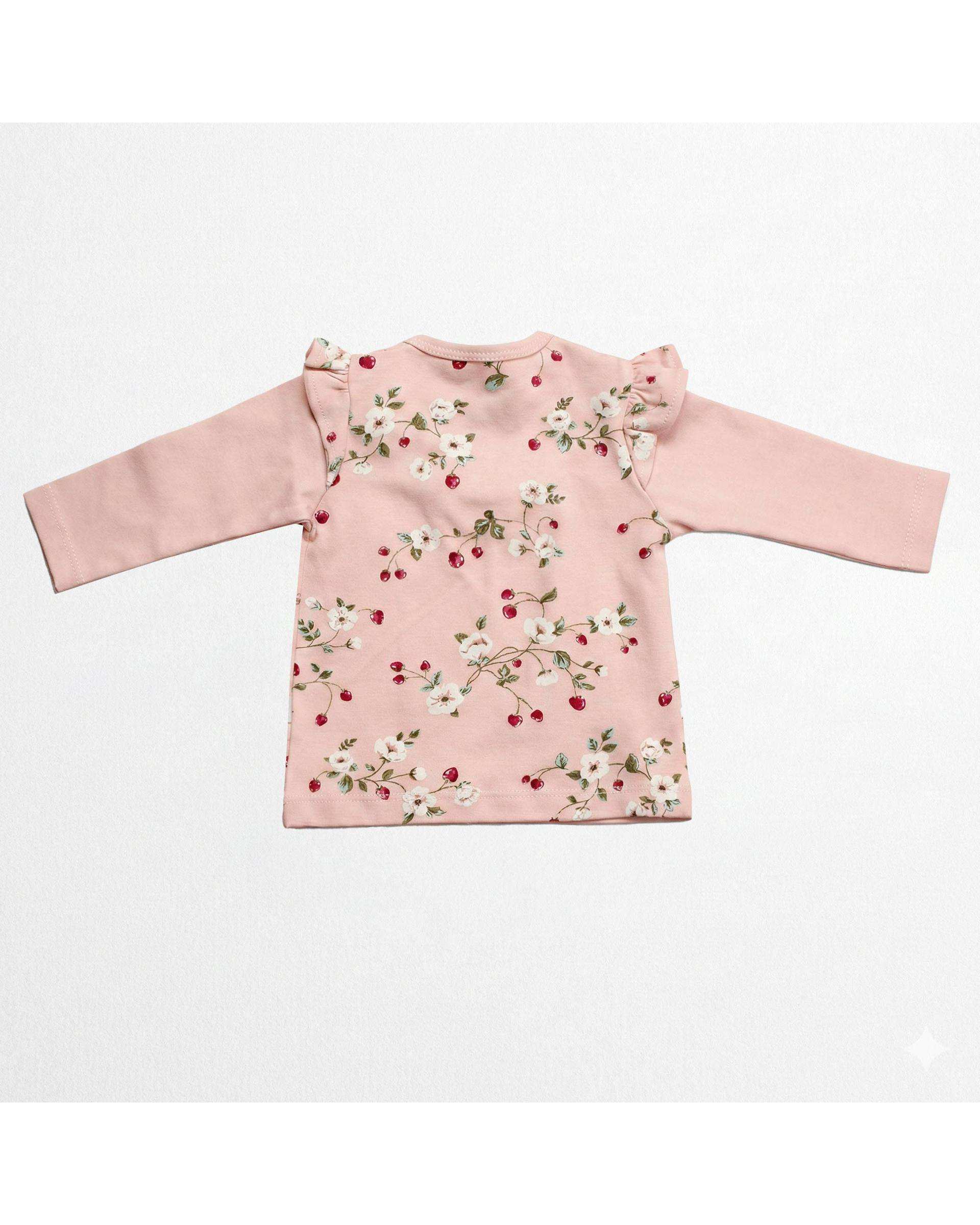 بلوز نوزادی دخترانه صورتی آدمک Adamak مدل توت فرنگی کد 3939001