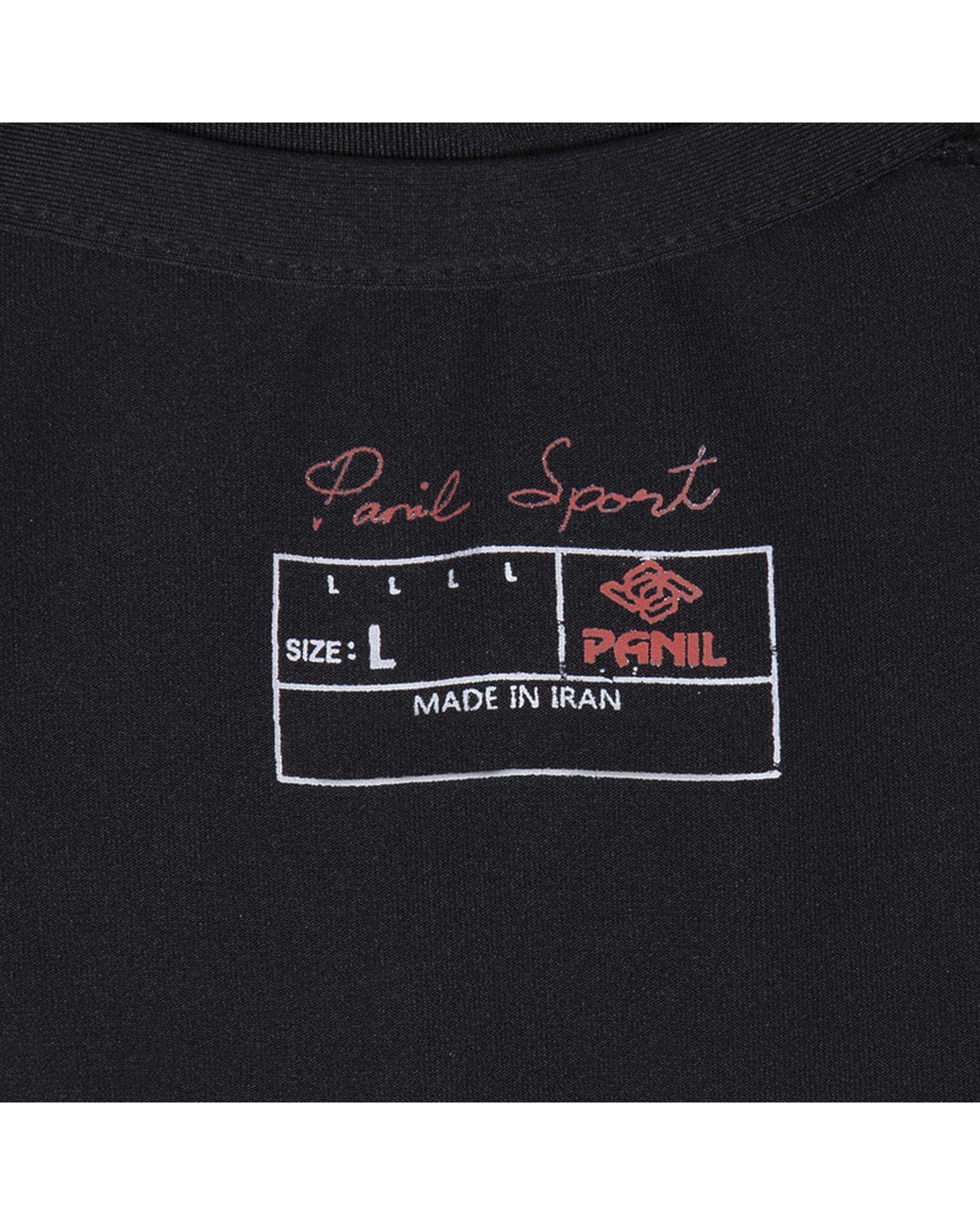 تیشرت ورزشی مردانه آستین بلند مشکی پانیل Panil مدل 178bk