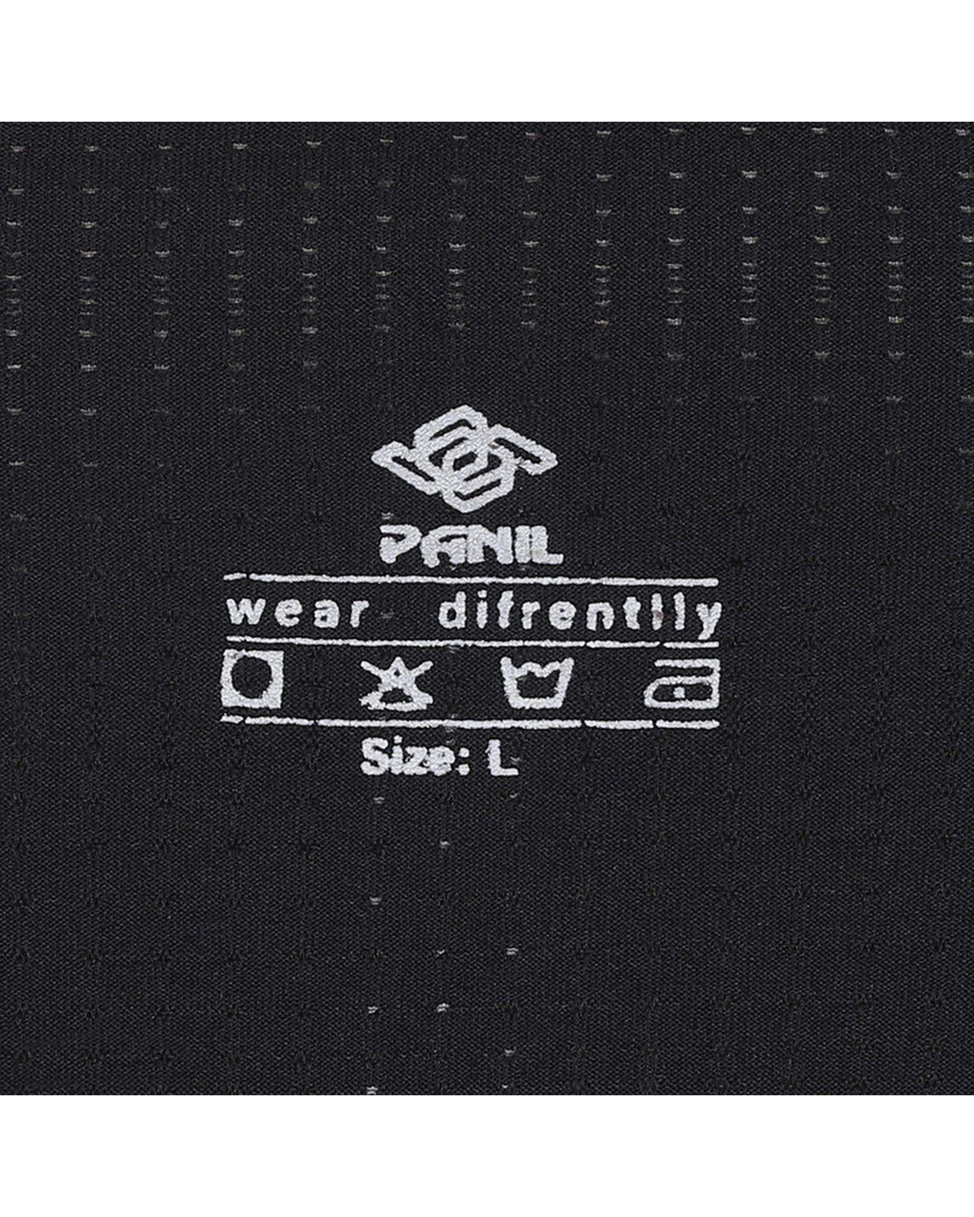 تیشرت ورزشی مردانه آستین بلند مشکی پانیل Panil مدل 424