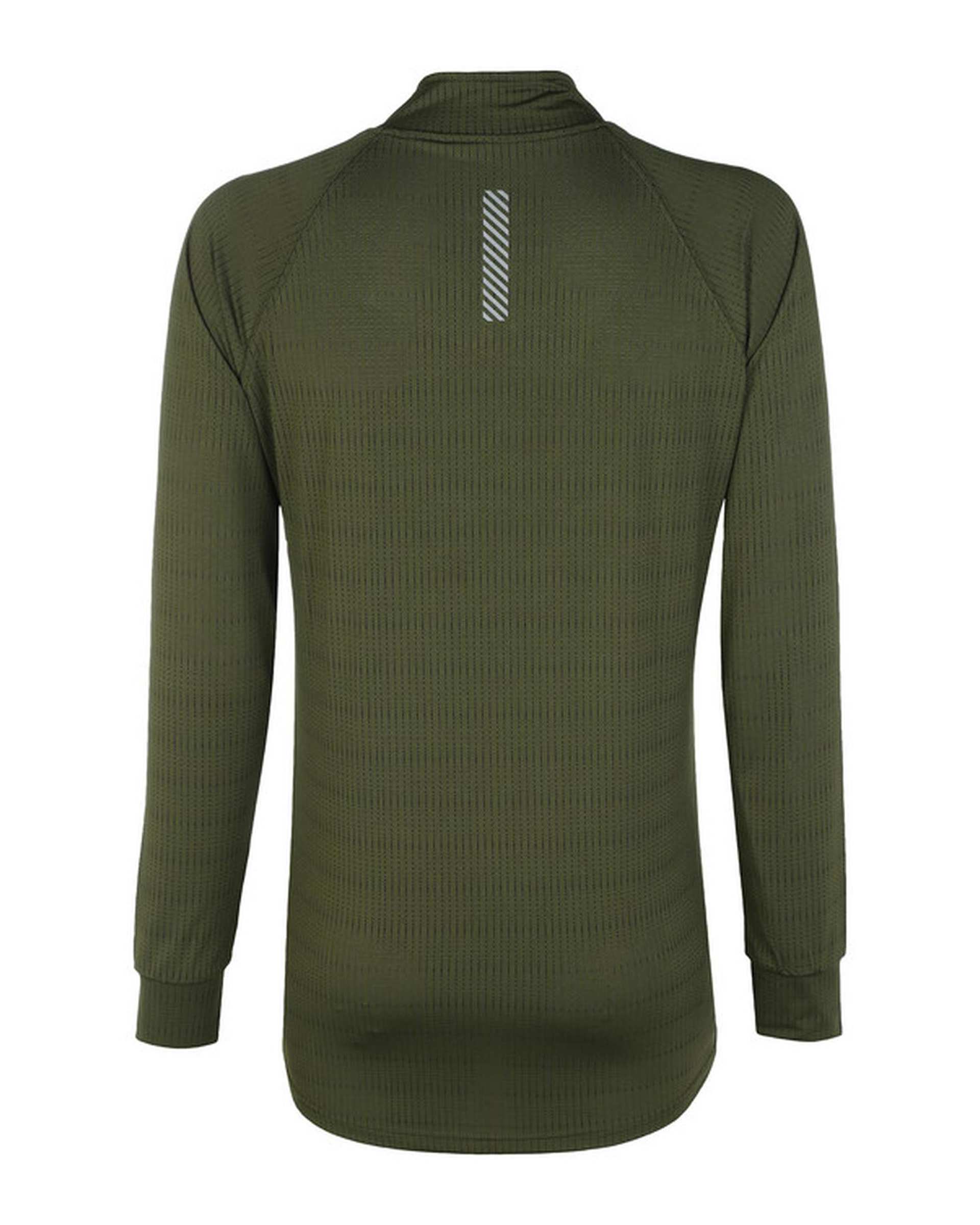 تیشرت ورزشی مردانه آستین بلند سبز ارتشی پانیل Panil مدل 424