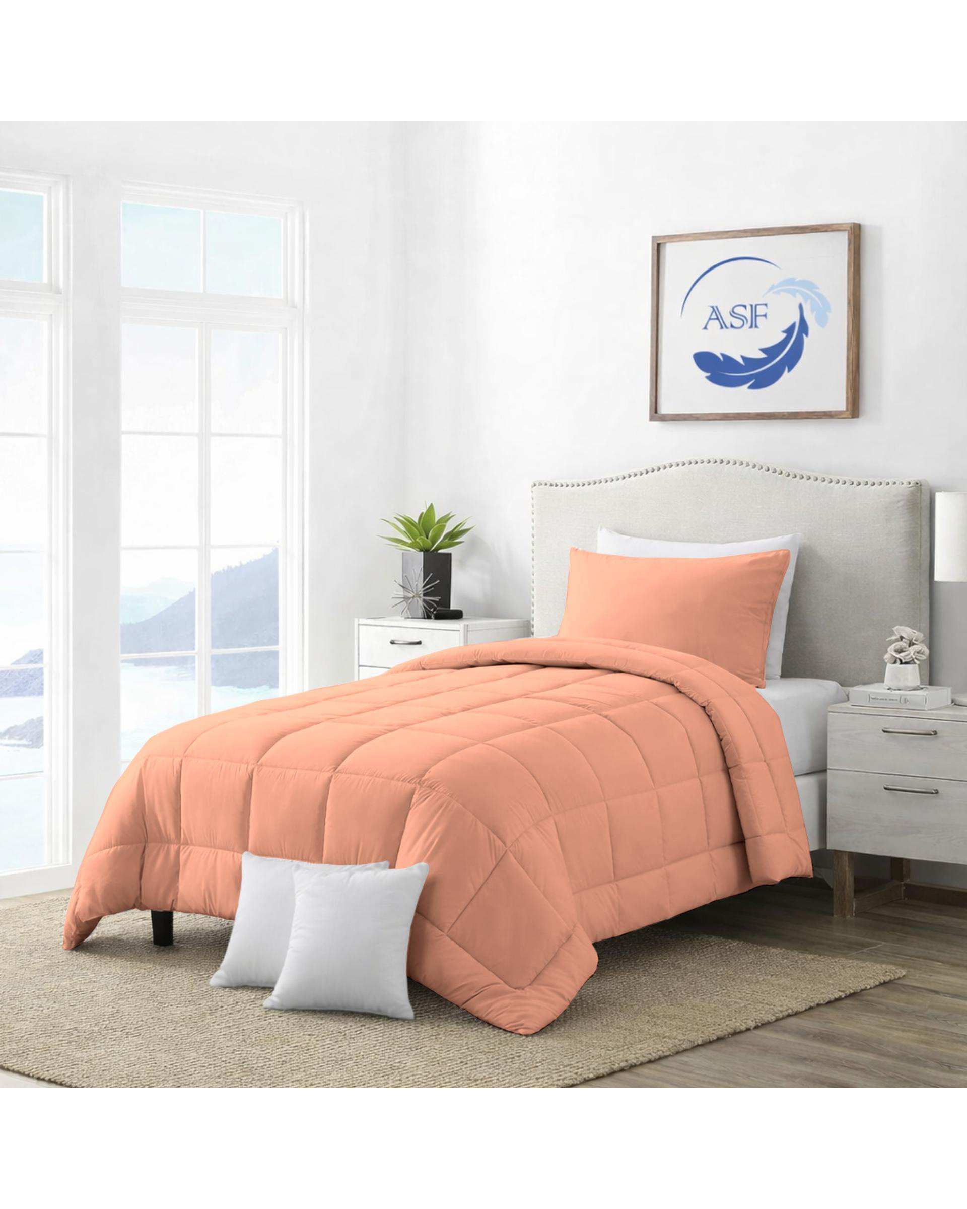 سرویس لحاف روتختی مینیمال تک نفره 6 تکه عرض 80 گلبهی ای اس اف ASF مدل BOX LINE