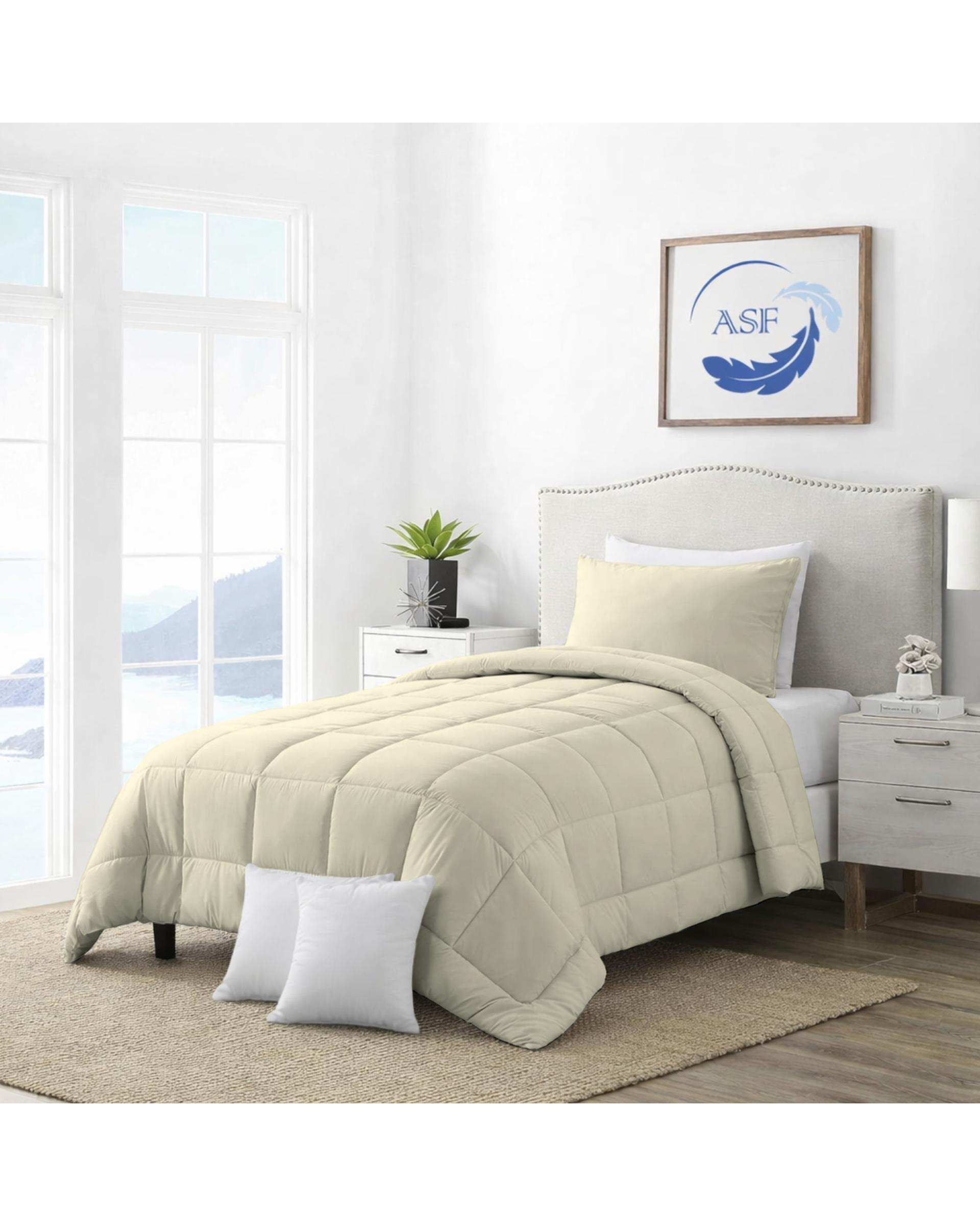 سرویس لحاف روتختی مینیمال تک نفره 6 تکه عرض 120 استخوانی ای اس اف ASF مدل BOX LINE