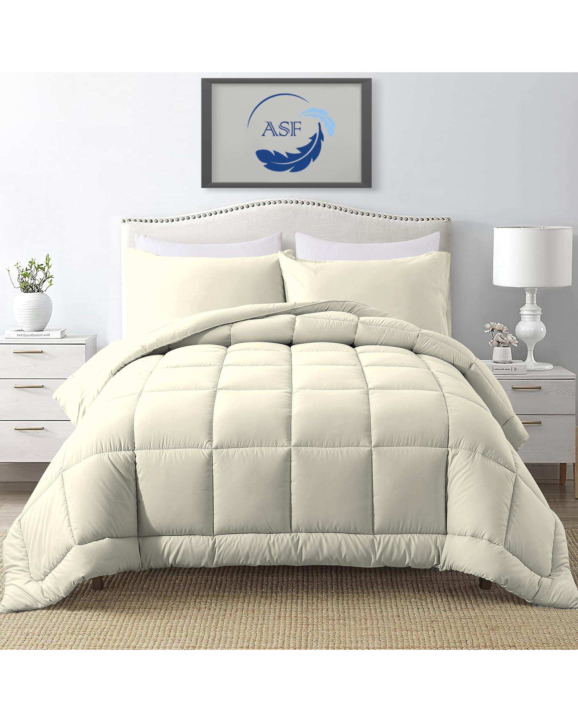 سرویس لحاف روتختی مینیمال دو نفره 8 تکه عرض 140 ای استخوانی اس اف ASF مدل BOX LINE