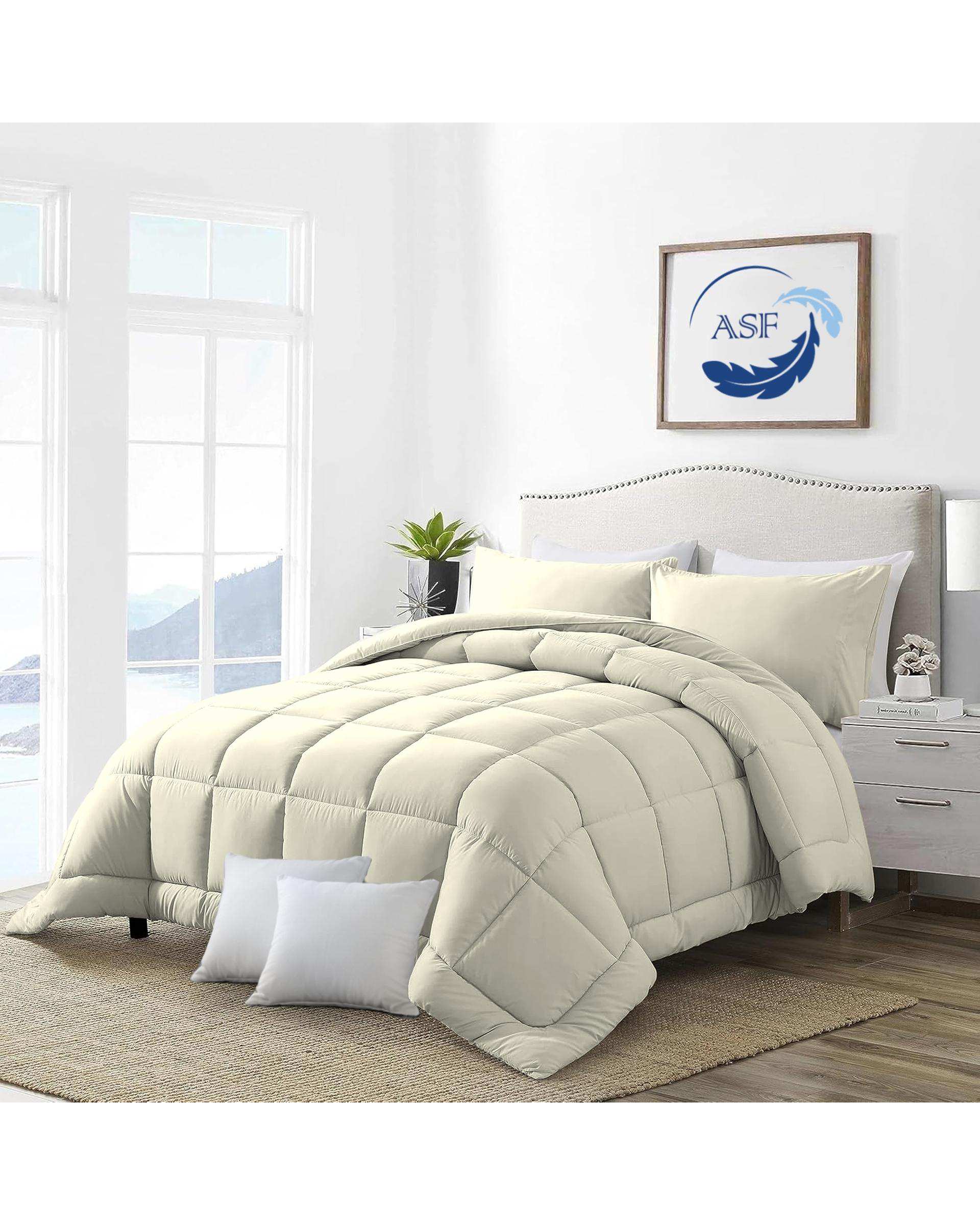 سرویس لحاف روتختی مینیمال دو نفره 8 تکه عرض 140 ای استخوانی اس اف ASF مدل BOX LINE