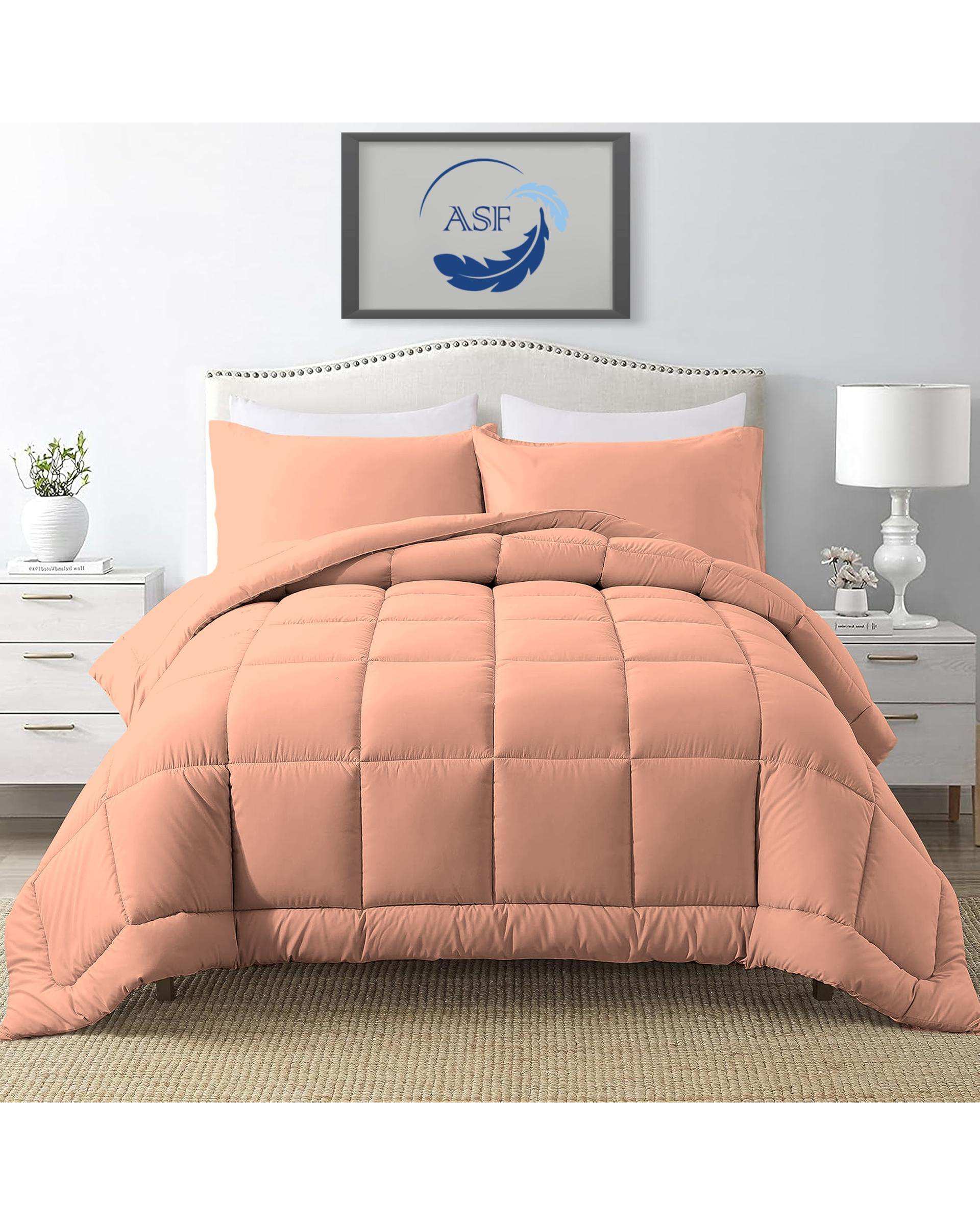 سرویس لحاف روتختی مینیمال دو نفره 8 تکه عرض 140 گلبهی ای اس اف ASF مدل BOX LINE