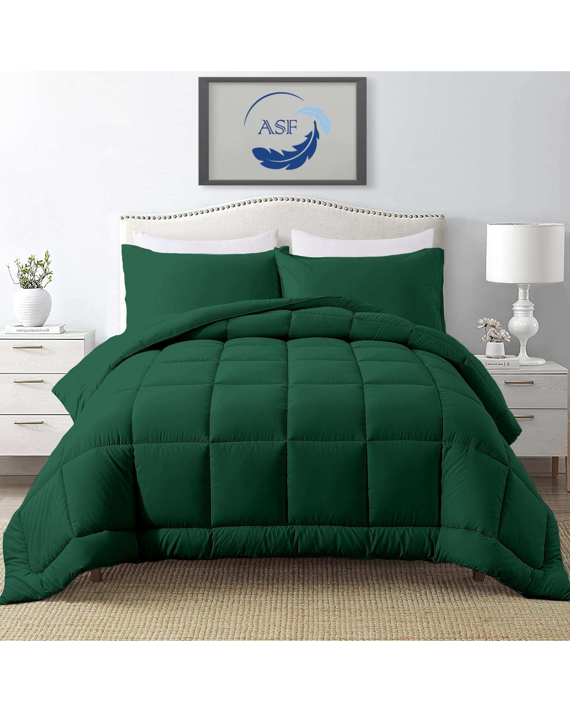 سرویس لحاف روتختی مینیمال دو نفره 8 تکه عرض 160 سبز ای اس اف ASF مدل BOX LINE