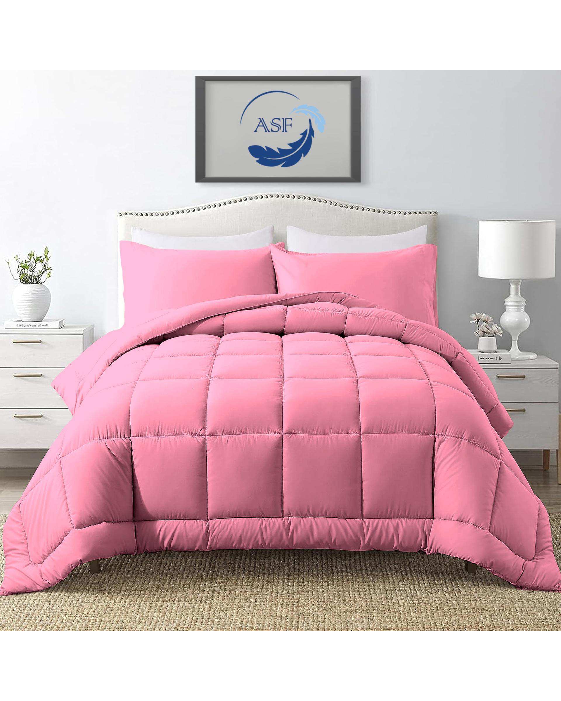 سرویس لحاف روتختی مینیمال دو نفره 8 تکه عرض 160 صورتی ای اس اف ASF مدل BOX LINE