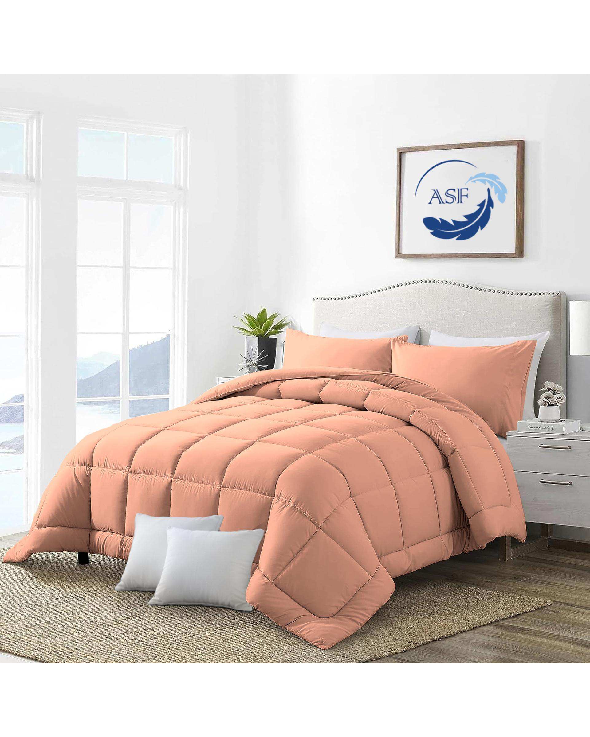 سرویس لحاف روتختی مینیمال دو نفره 8 تکه عرض 160 گلبهی ای اس اف ASF مدل BOX LINE