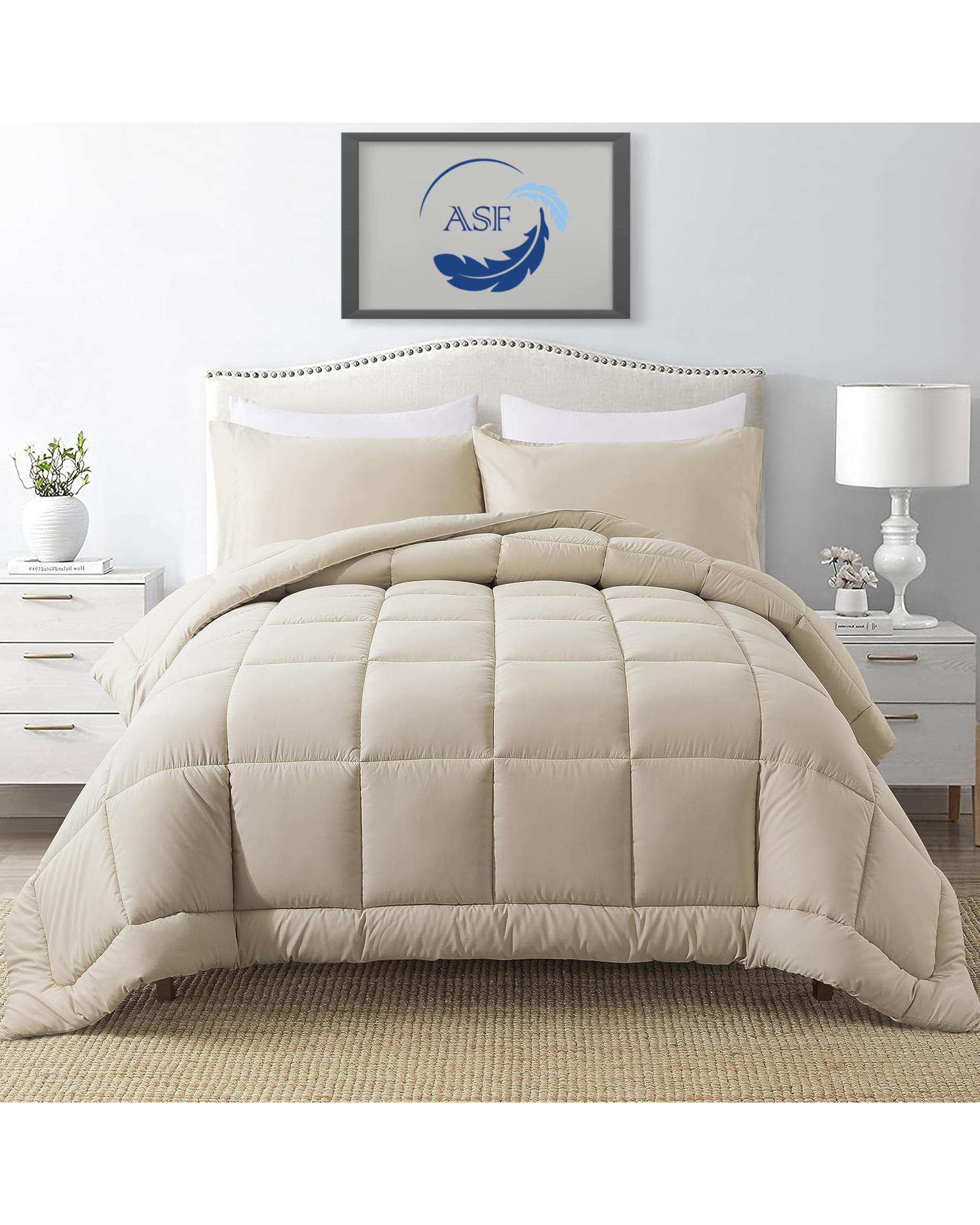 سرویس لحاف روتختی مینیمال دو نفره 8 تکه عرض 180 کرم ای اس اف ASF مدل BOX LINE