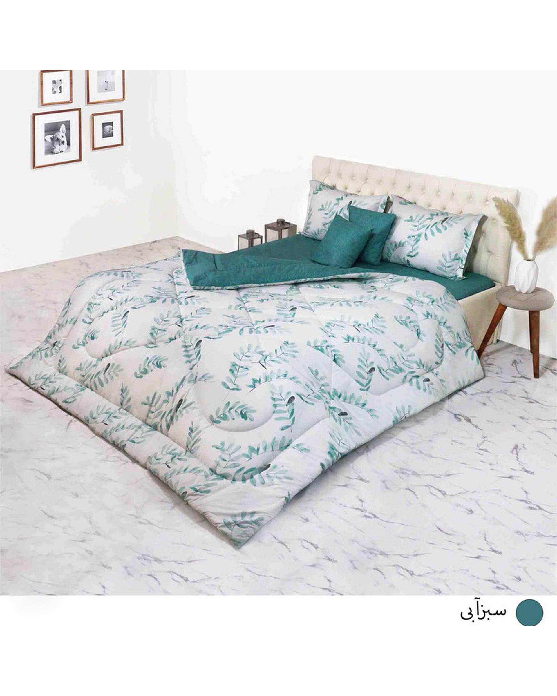 سرویس خواب دو نفره 6 تکه سبز آبی مانیکا هوم Monica Home مدل سوفی sofi