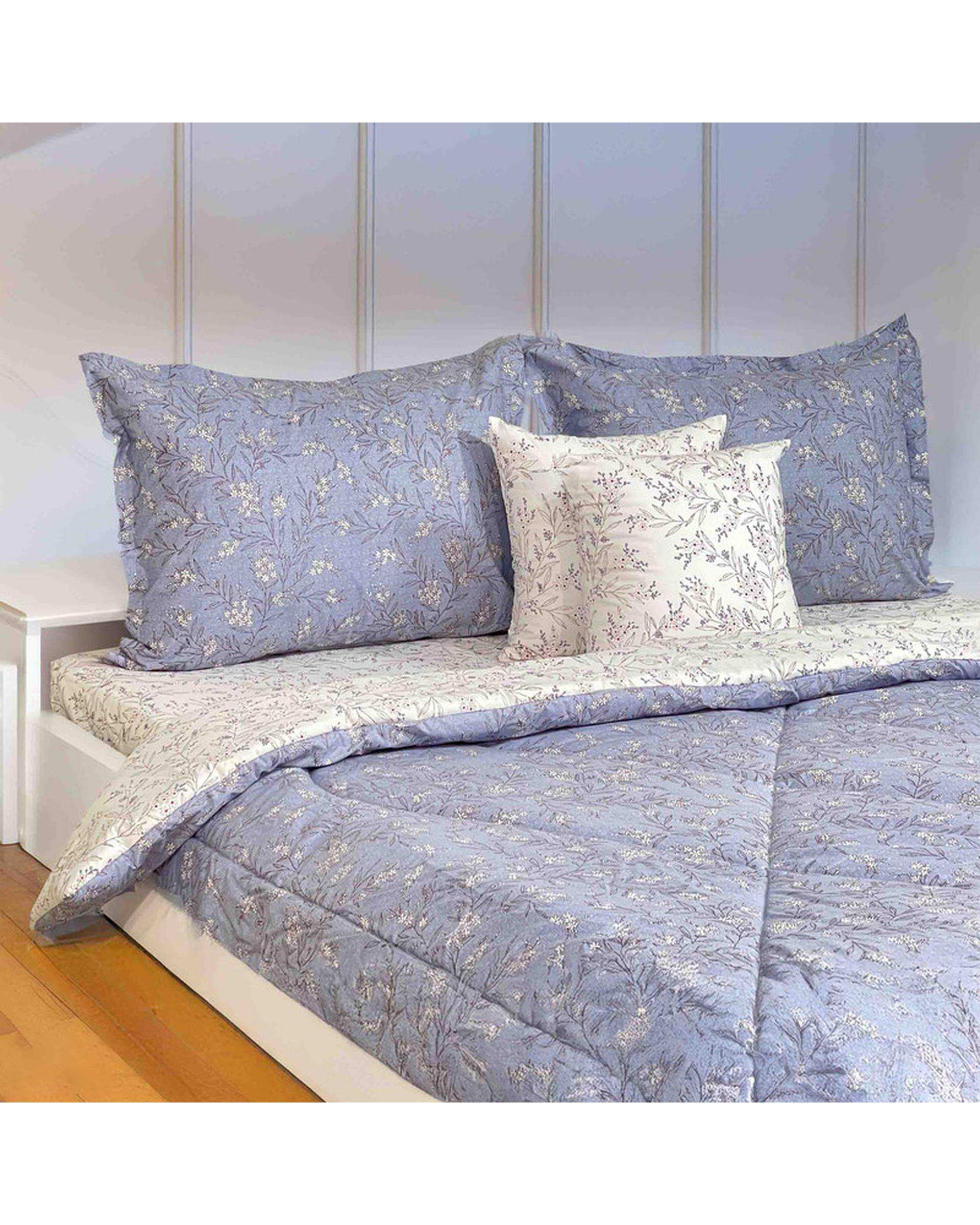 سرویس خواب یک نفره 4 تکه آبی روشن مانیکا هوم Monica Home مدل آرتیما