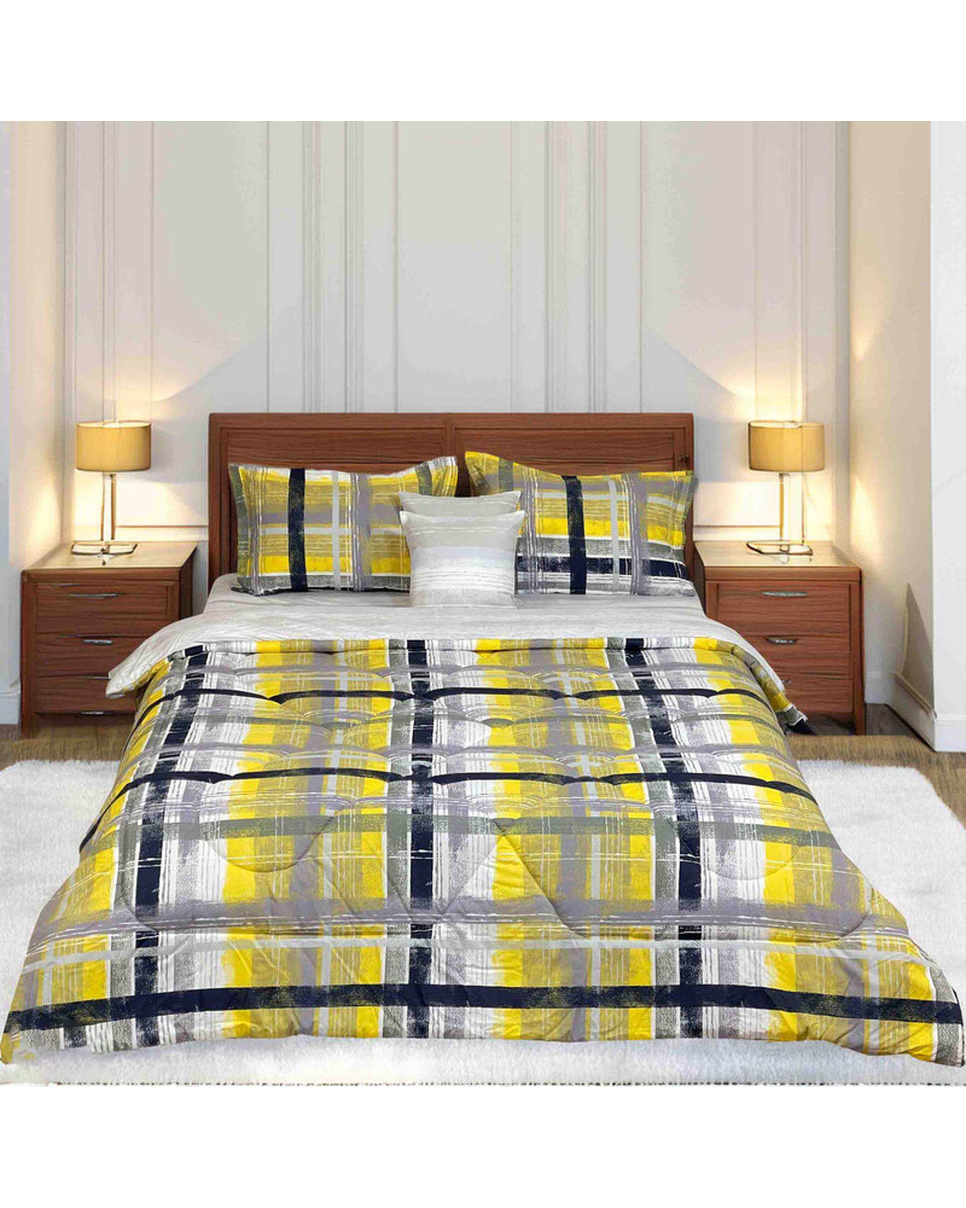 سرویس خواب یک نفره 4 تکه زرد مانیکا هوم Monica Home مدل هورین