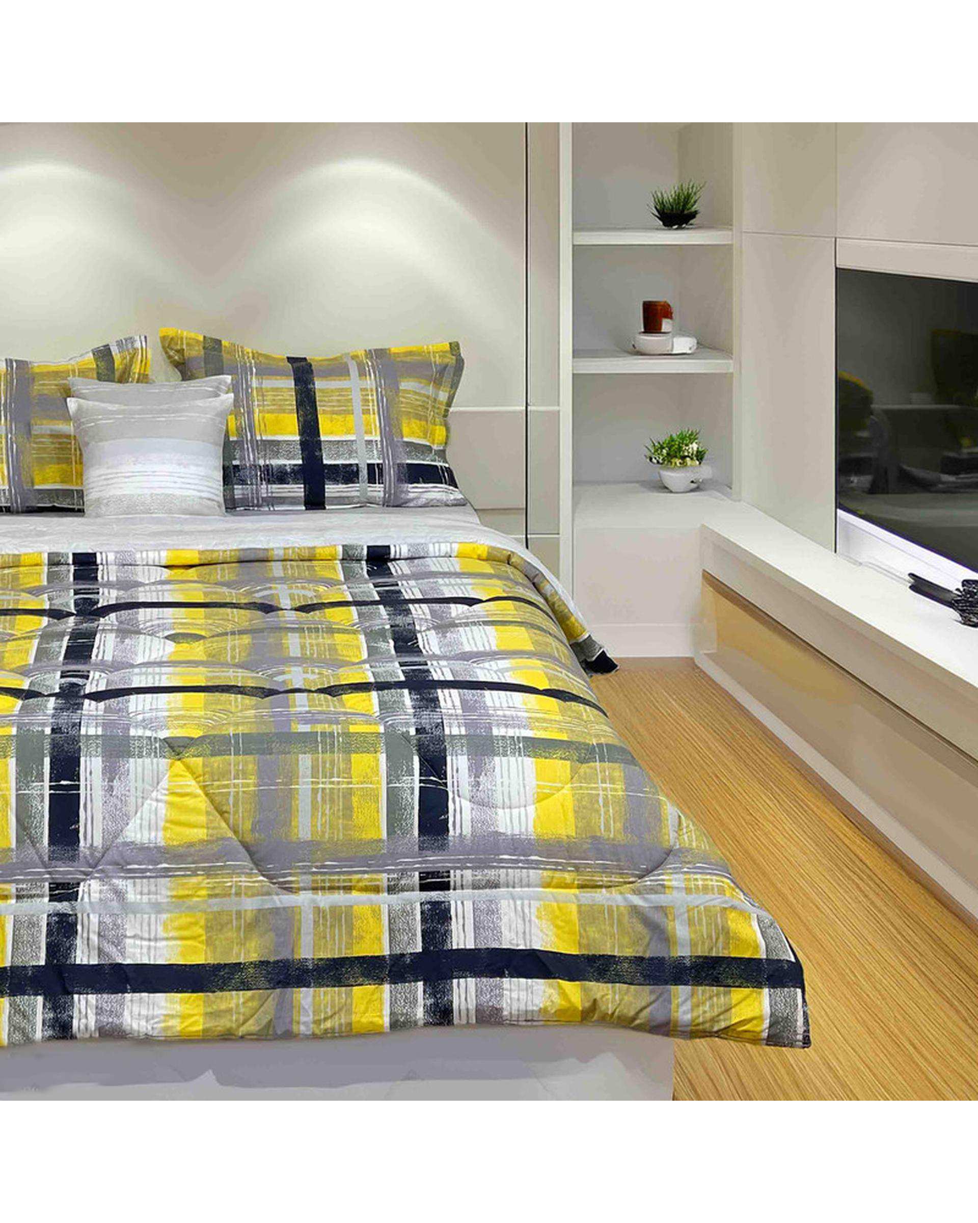 سرویس خواب یک نفره 4 تکه زرد مانیکا هوم Monica Home مدل هورین