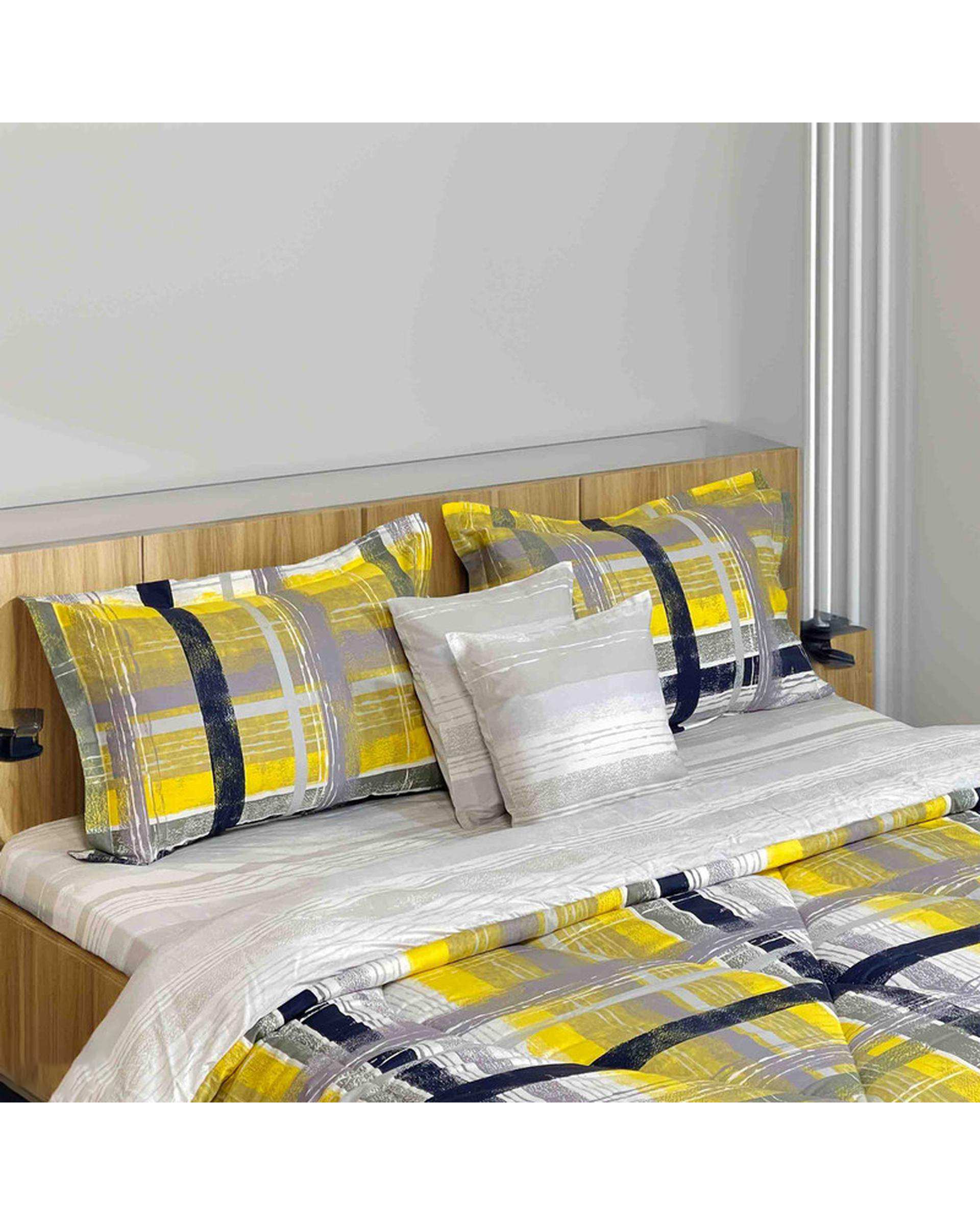 سرویس خواب یک نفره 4 تکه زرد مانیکا هوم Monica Home مدل هورین