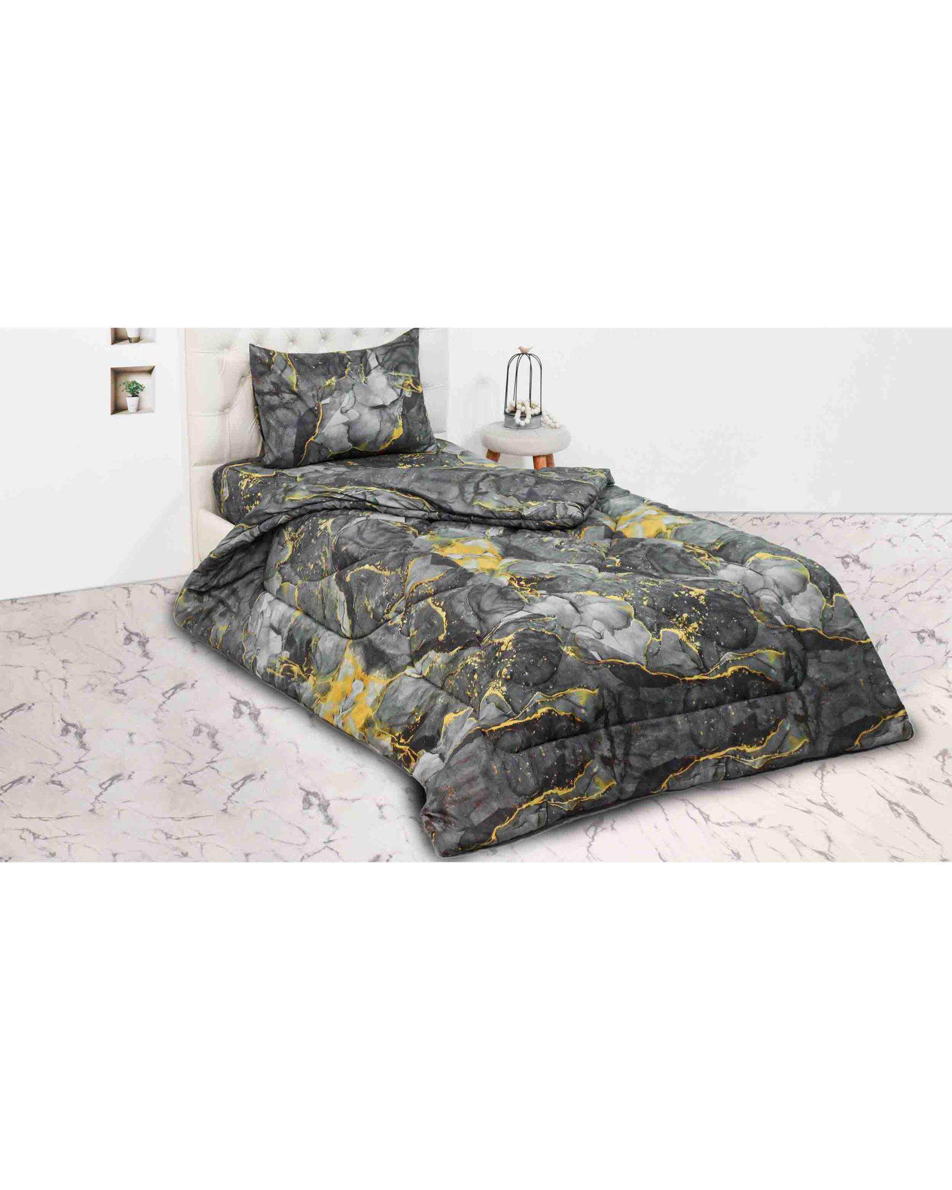 سرویس خواب یک نفره 3 تکه طوسی مانیکا هوم Monica Home مدل Parmin Plus