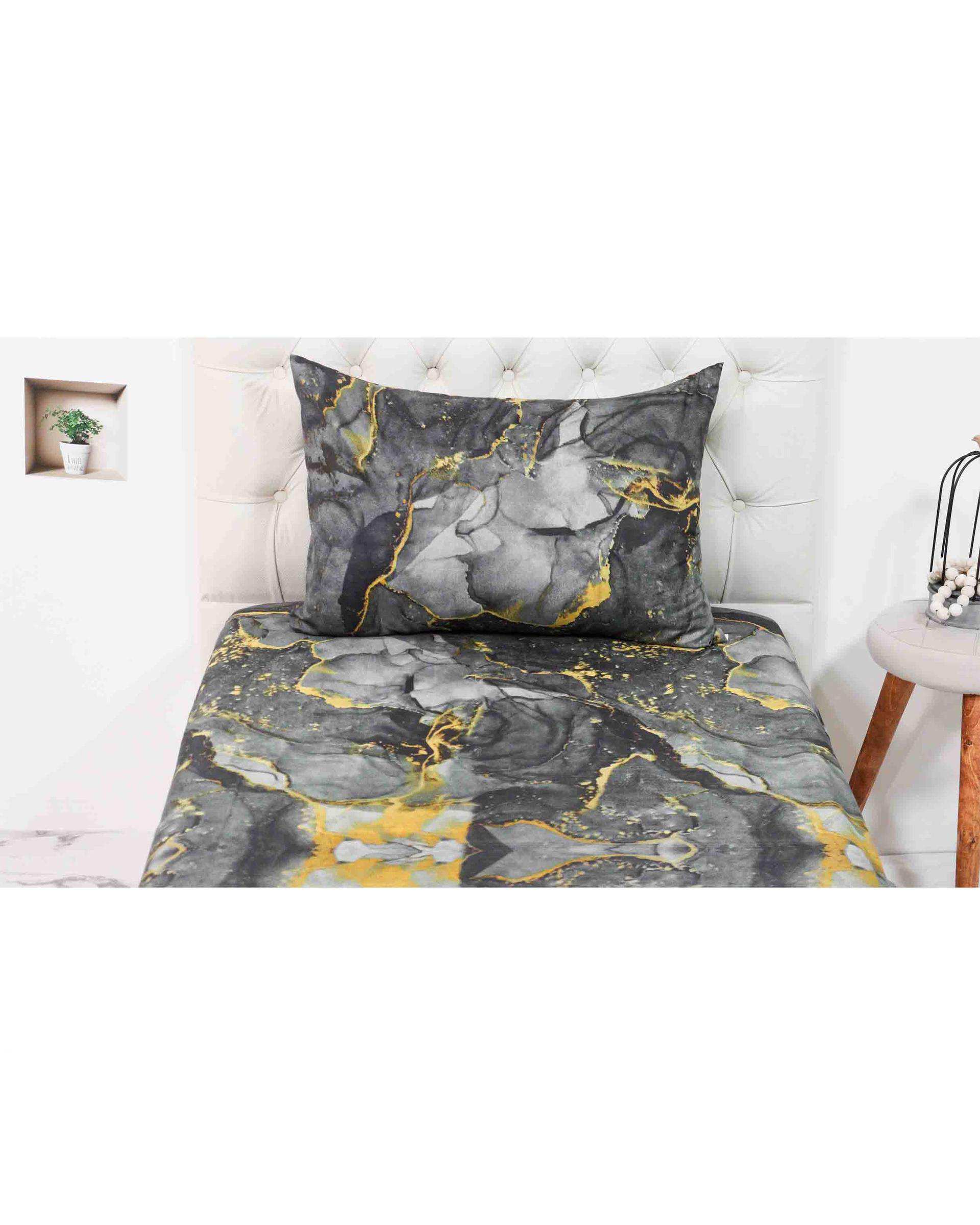 سرویس خواب یک نفره 3 تکه طوسی مانیکا هوم Monica Home مدل Parmin Plus