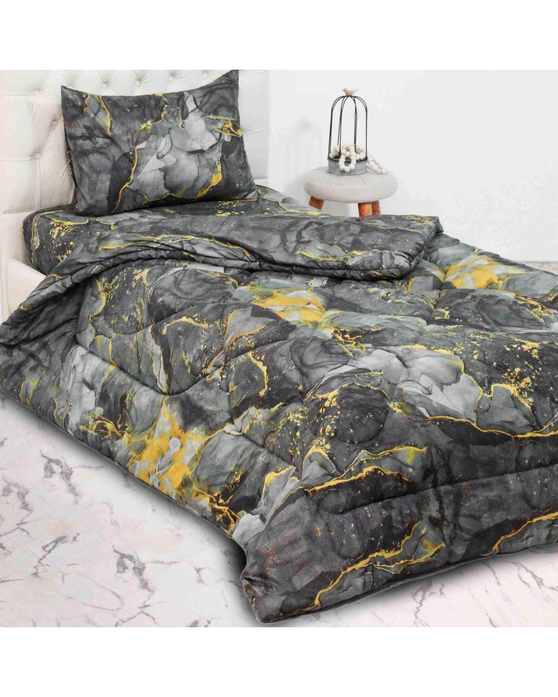 سرویس خواب یک نفره 3 تکه طوسی مانیکا هوم Monica Home مدل Parmin Plus