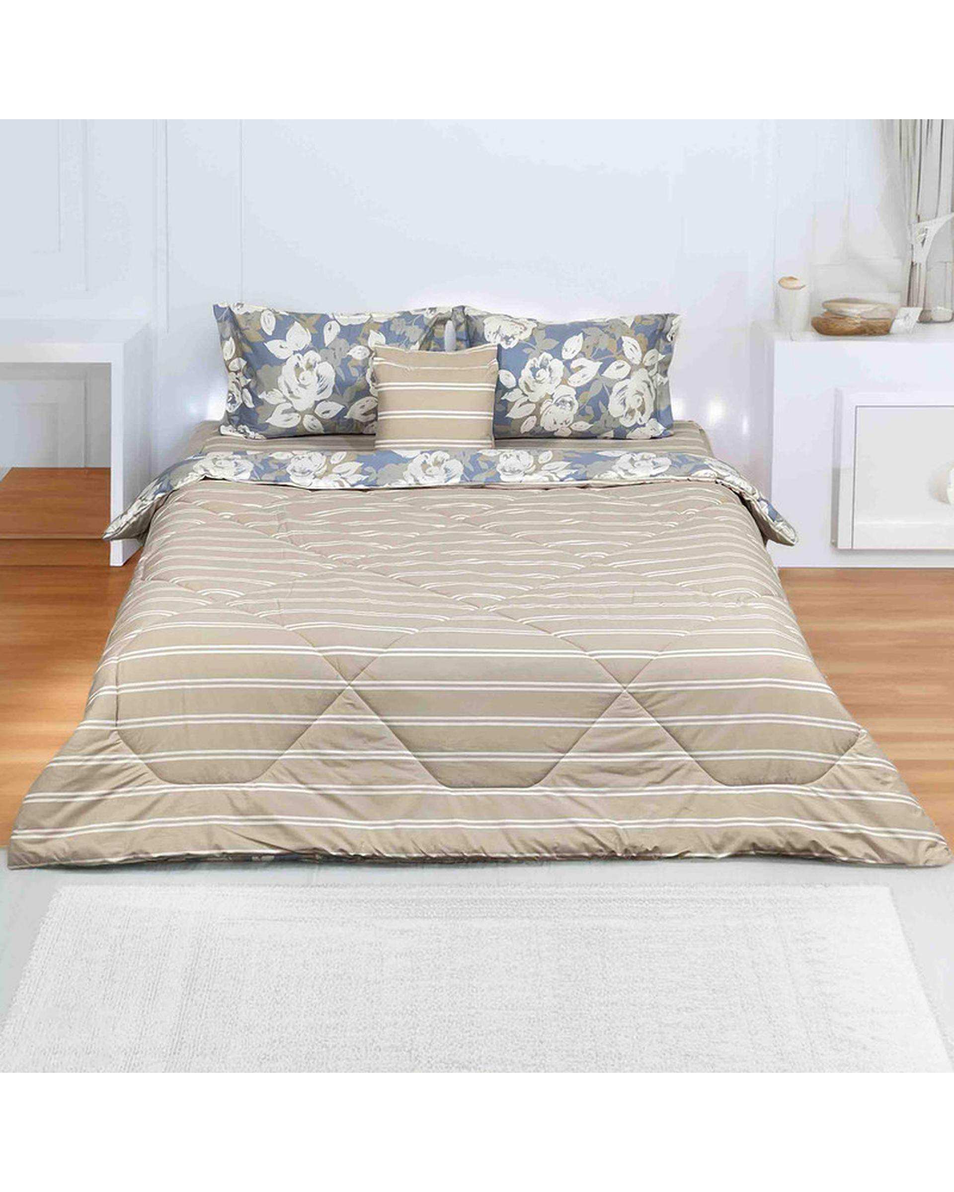 سرویس خواب دو نفره 6 تکه آبی روشن مانیکا هوم Monica Home مدل لوتوس