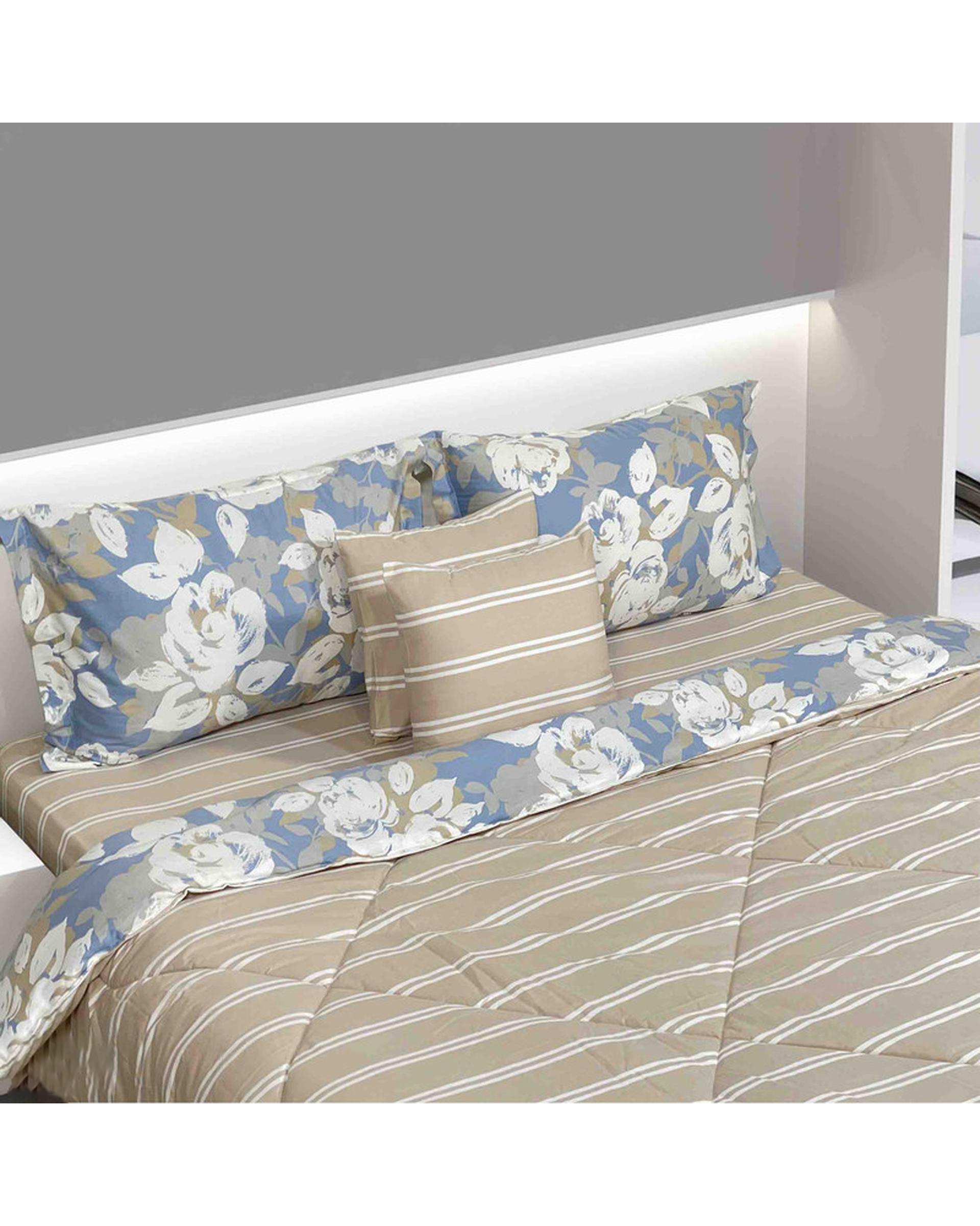 سرویس خواب دو نفره 6 تکه آبی روشن مانیکا هوم Monica Home مدل لوتوس