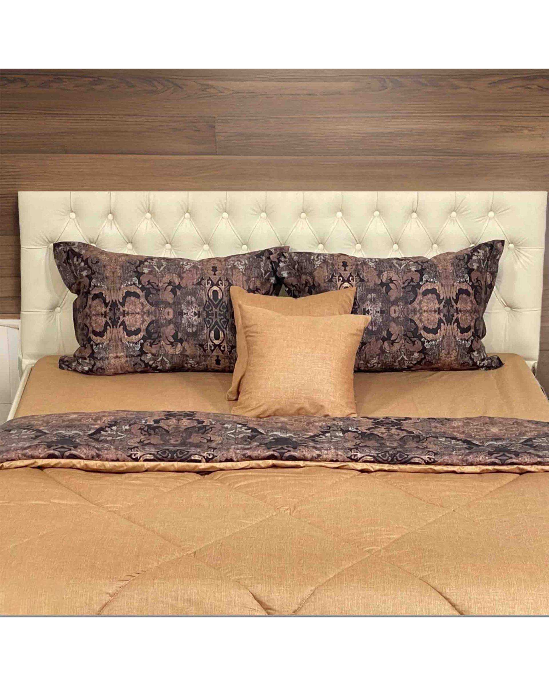 سرویس خواب دو نفره ۶ تکه قهوه ای مانیکا هوم Monica Home مدل مرینا