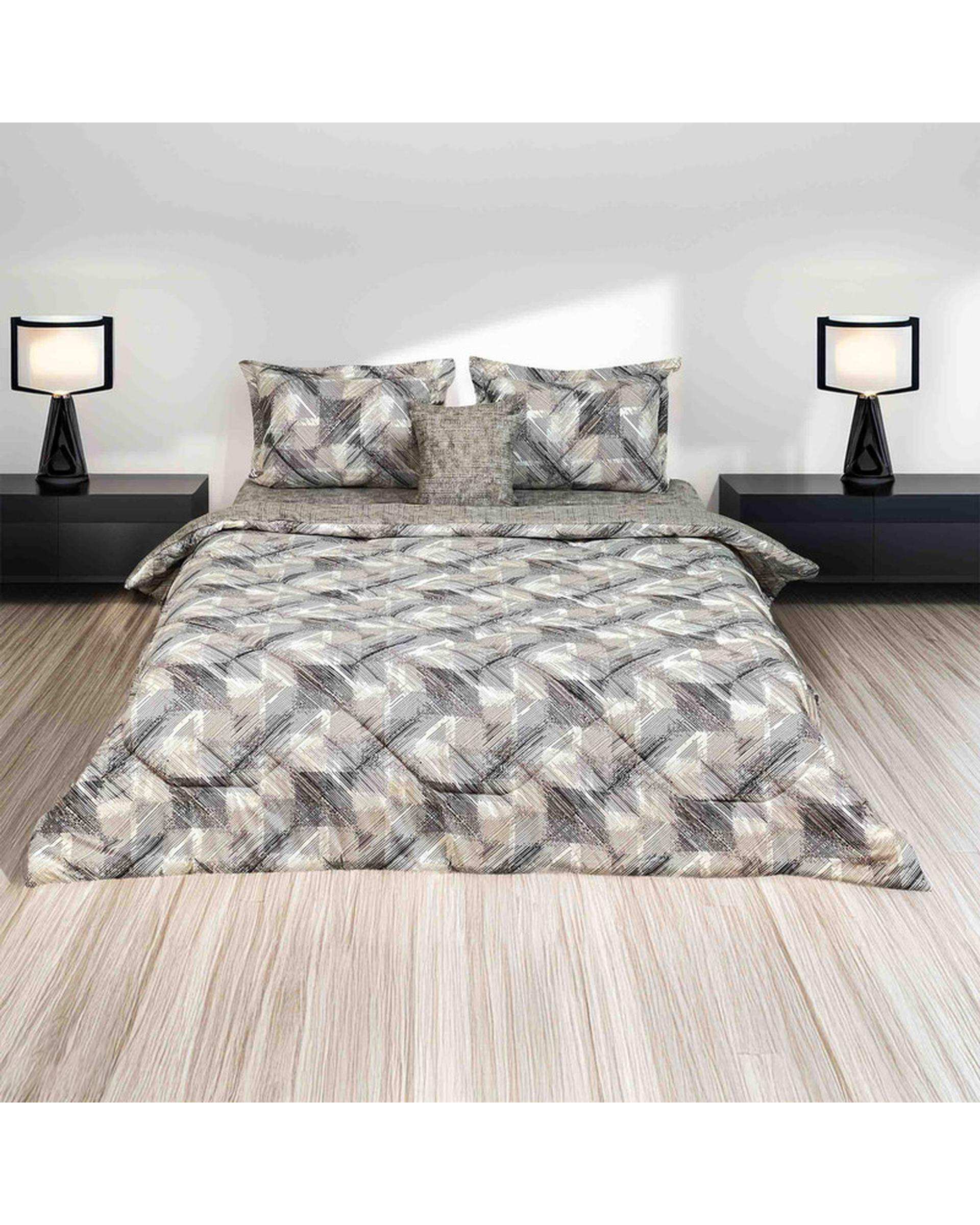 سرویس خواب دو نفره 6 تکه خاکستری مانیکا هوم Monica Home مدل کاتیا catiya