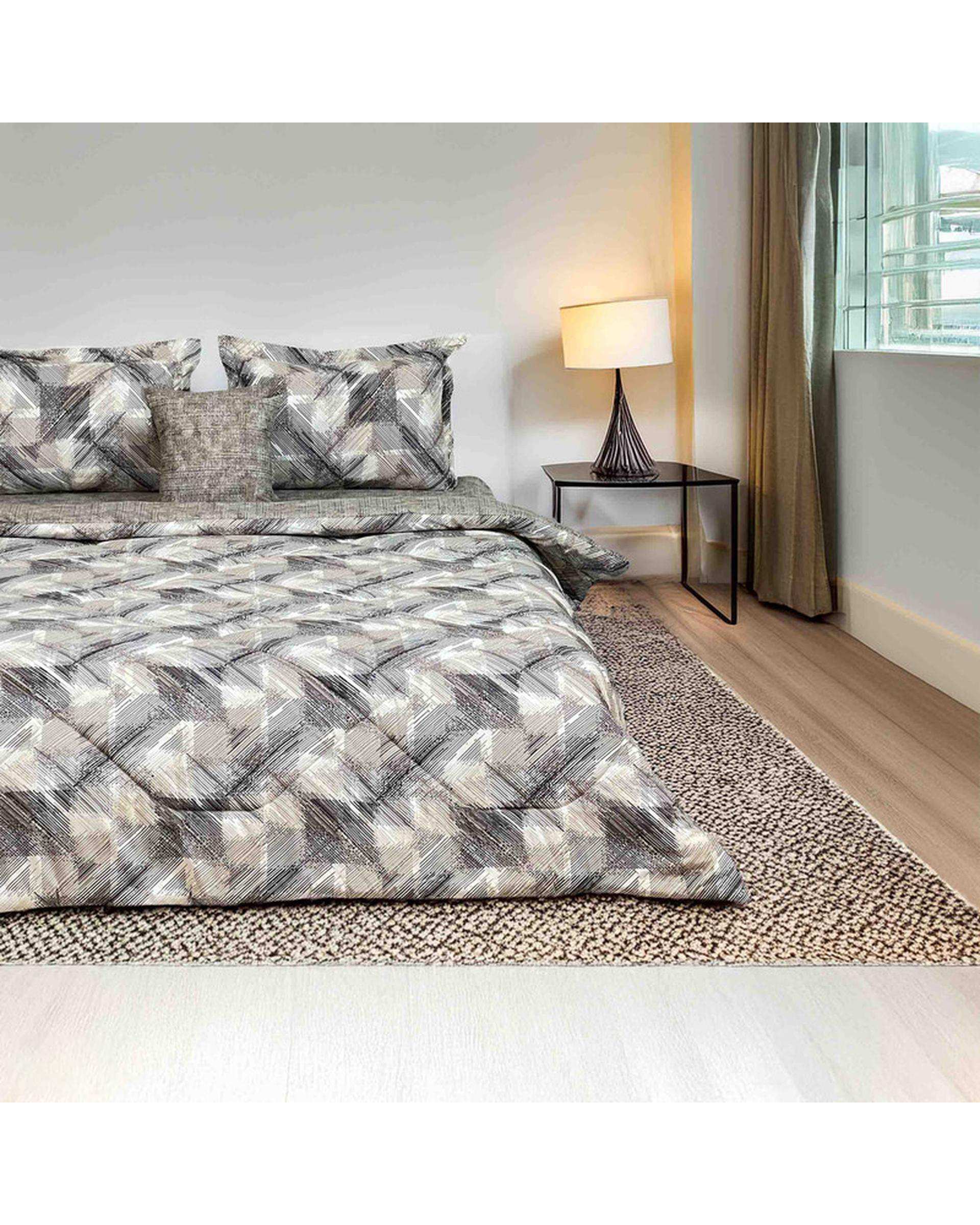 سرویس خواب دو نفره 6 تکه خاکستری مانیکا هوم Monica Home مدل کاتیا catiya