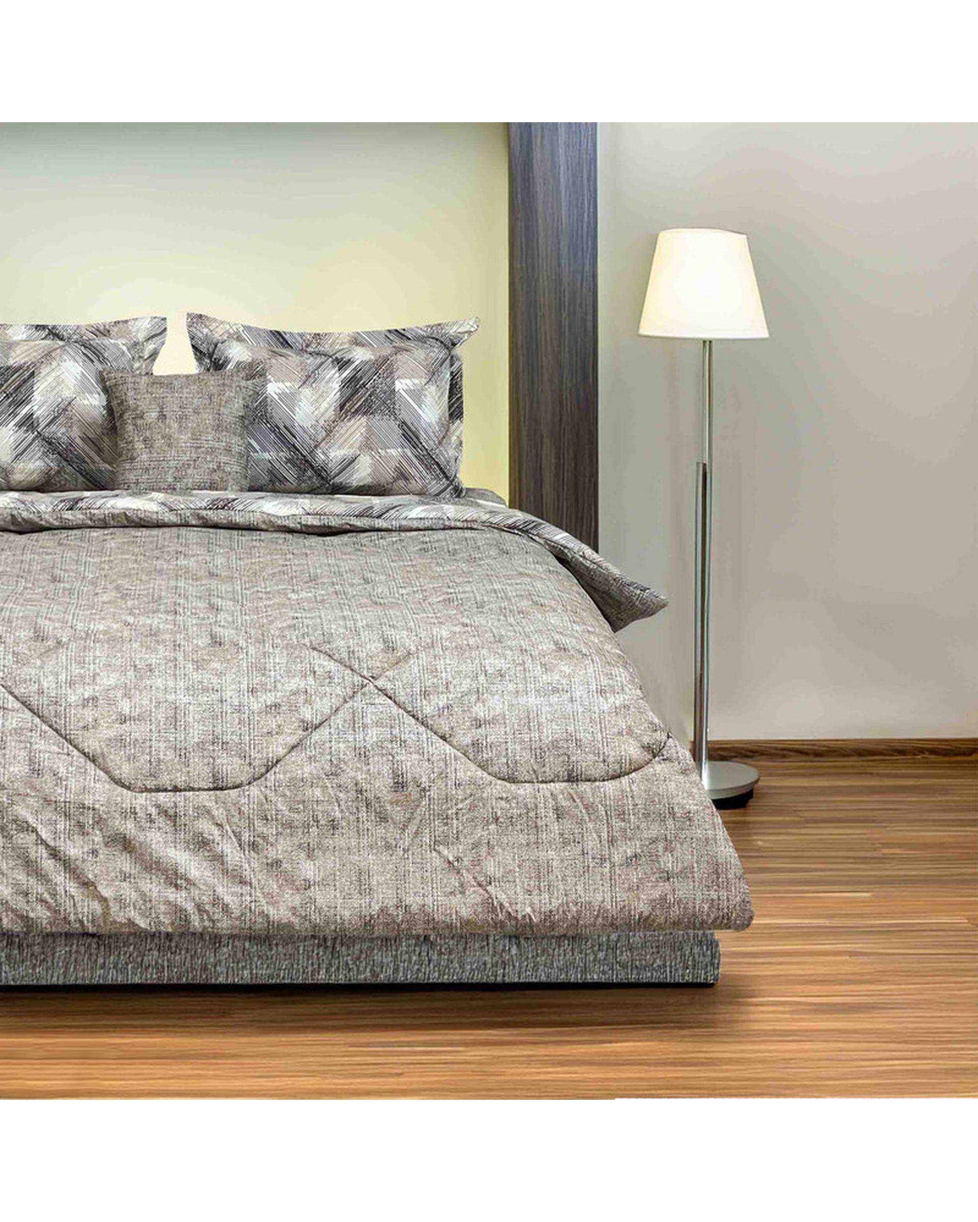سرویس خواب دو نفره 6 تکه خاکستری مانیکا هوم Monica Home مدل کاتیا catiya