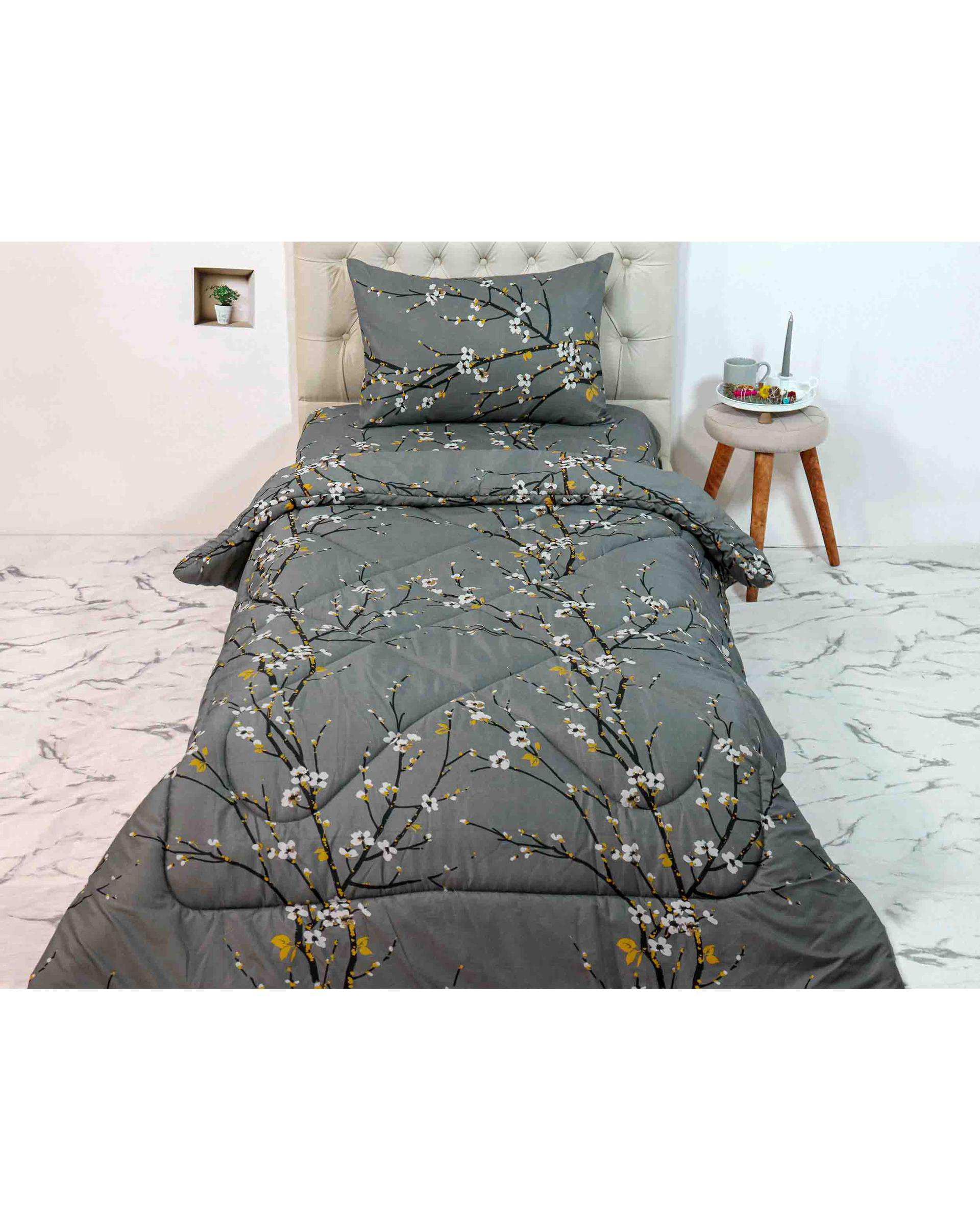 سرویس خواب دو نفره 3 تکه طوسی مانیکا هوم Monica Home مدل Chichak Tosi