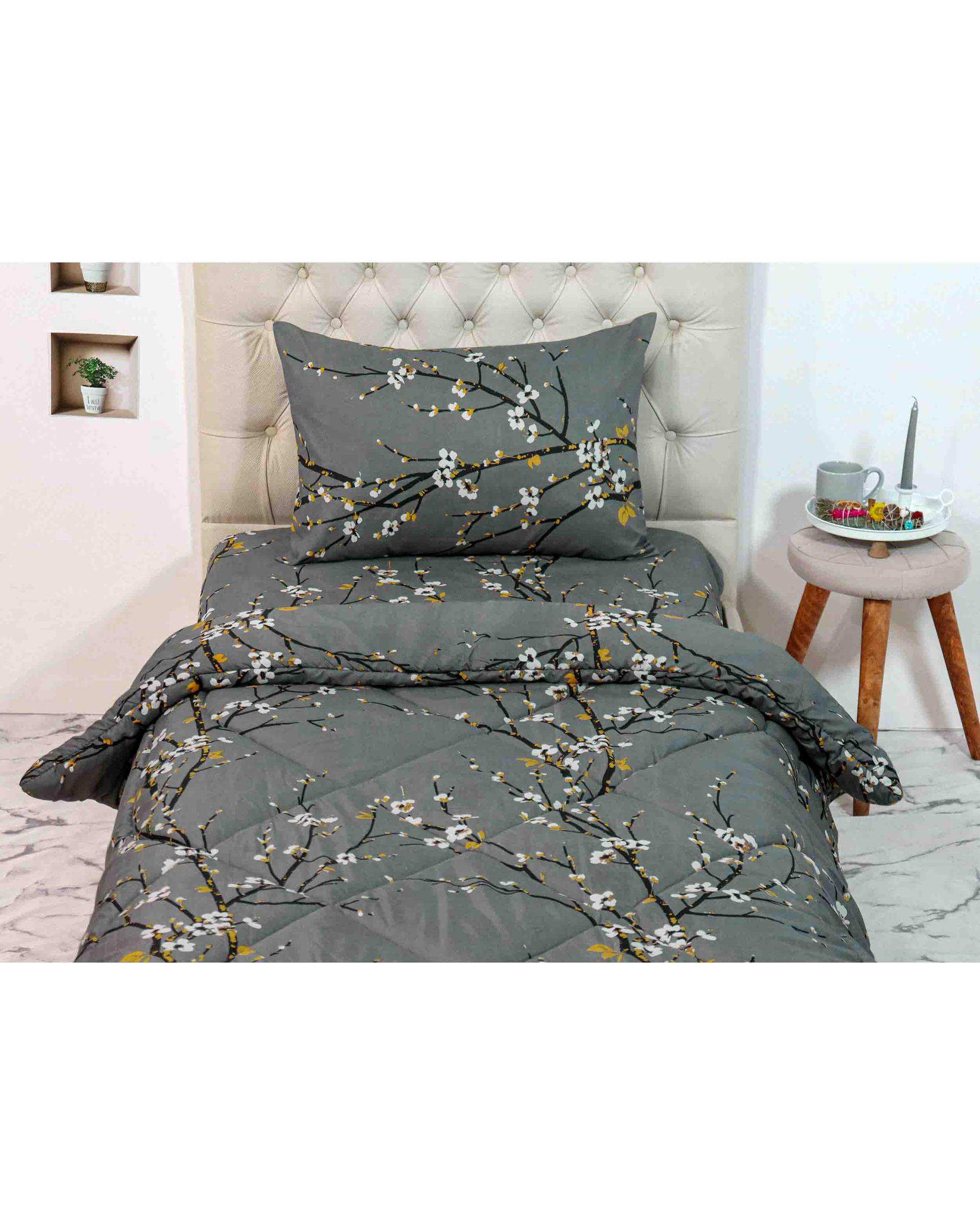 سرویس خواب دو نفره 3 تکه طوسی مانیکا هوم Monica Home مدل Chichak Tosi