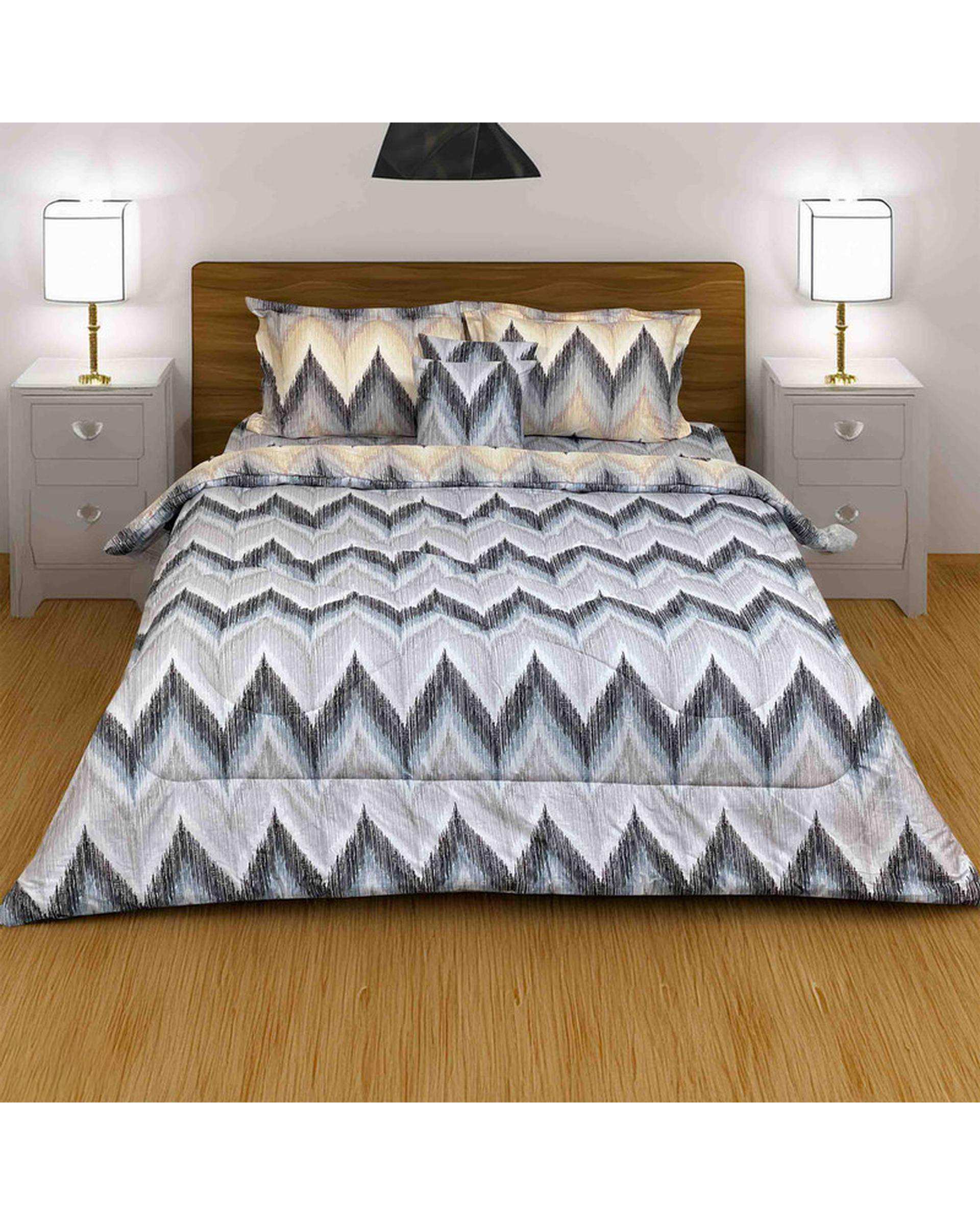سرویس خواب یک نفره 4 تکه طوسی مانیکا هوم Monica Home مدل چیاکو