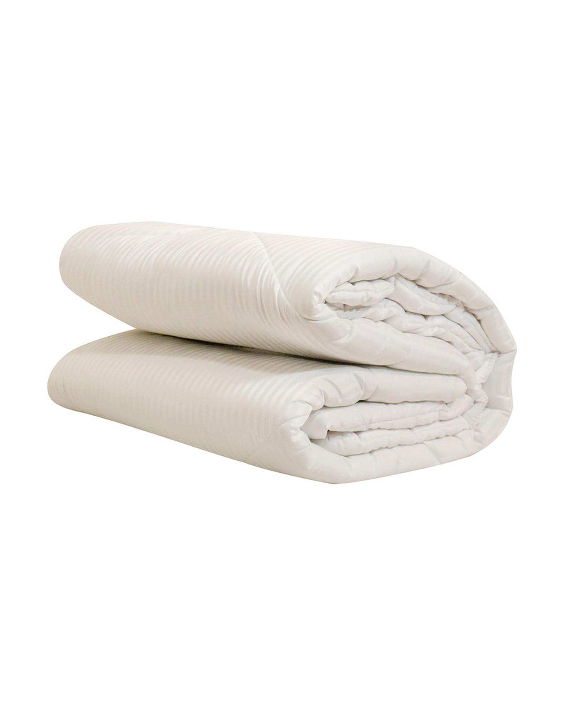 لحاف دو نفره سفید مانیکا هوم Monica Home مدل هتلی parallel سایز 220×200 سانتی متر