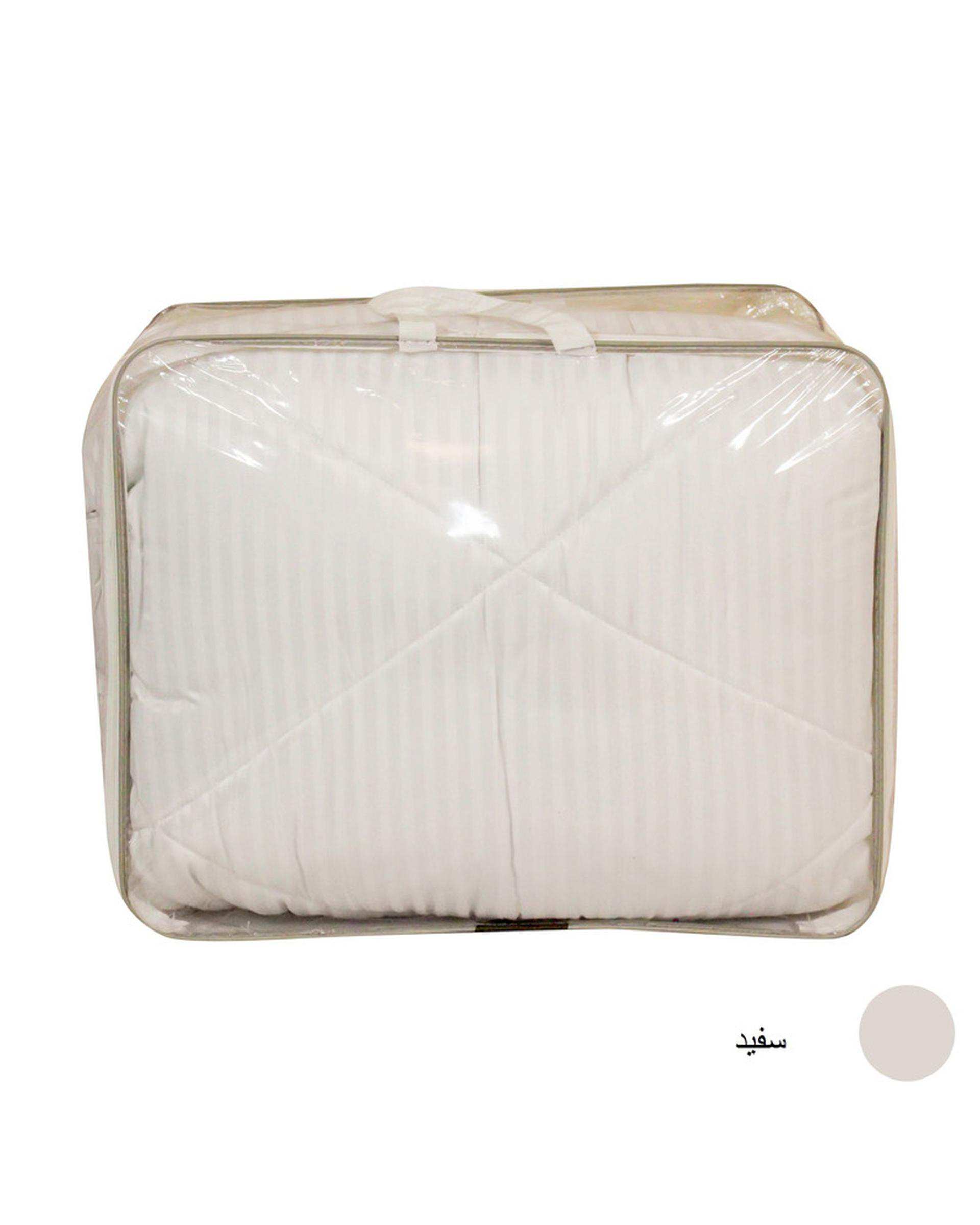 لحاف دو نفره سفید مانیکا هوم Monica Home مدل هتلی parallel سایز 220×200 سانتی متر